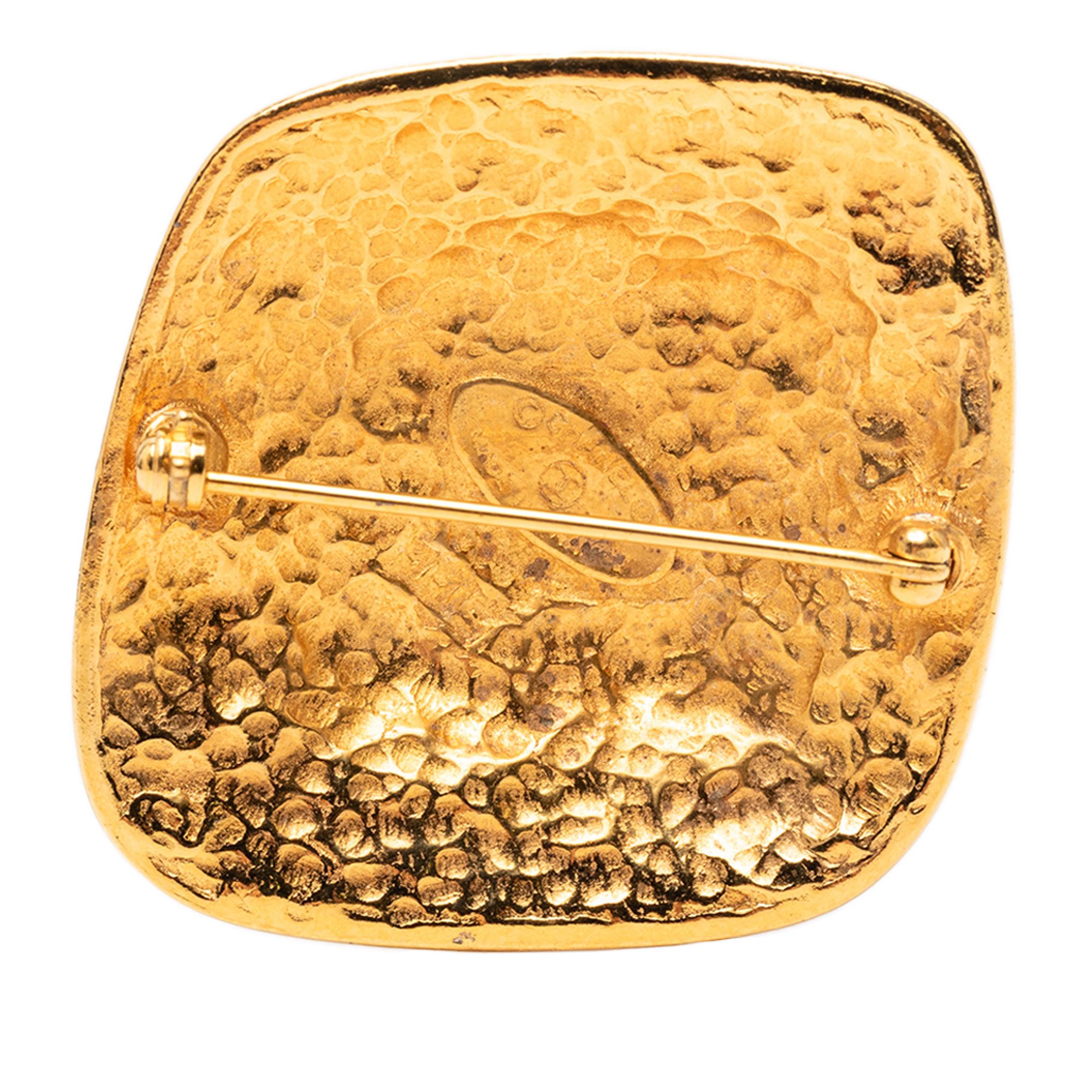 Chanel Chanel CC Gold Plated Diamond Brooch Size ONE SIZE - 2 Thumbnail