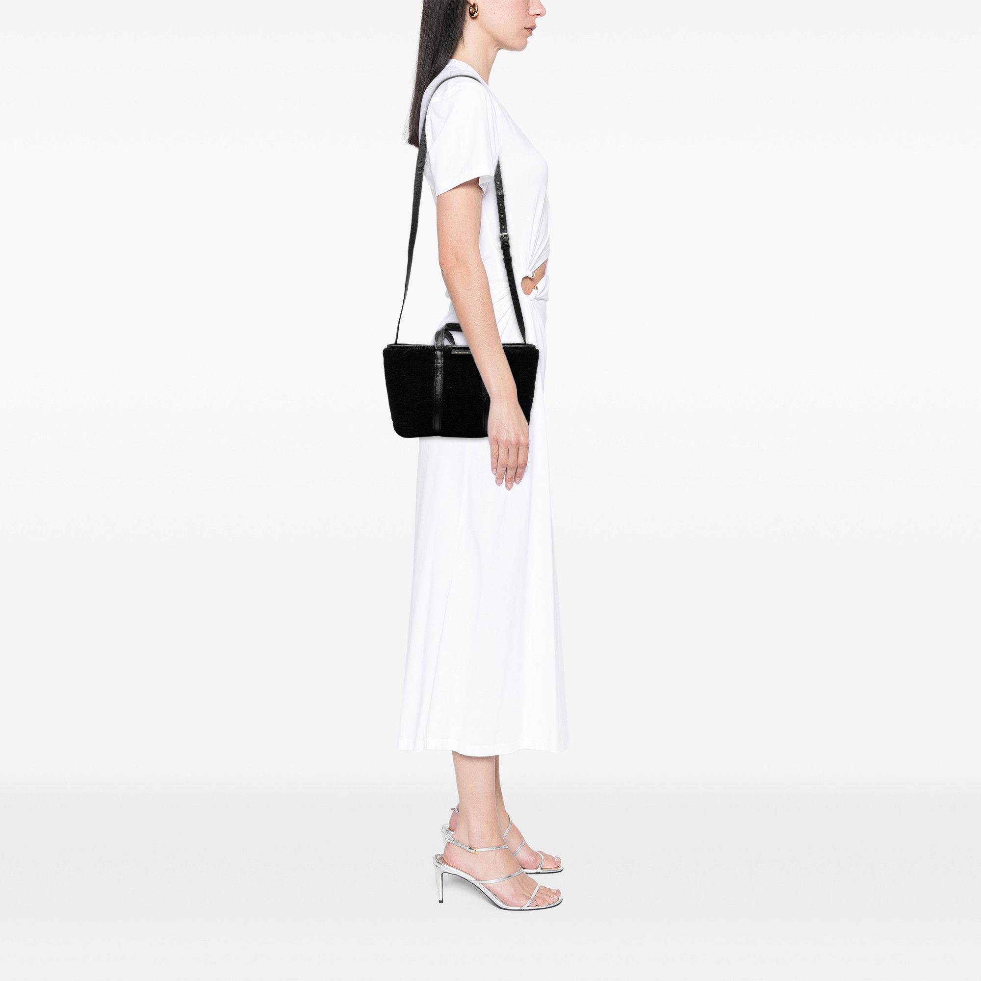 Balenciaga Balenciaga Small Shearling and Leather Barbes East West Shopper Tote Size ONE SIZE - 7 Thumbnail