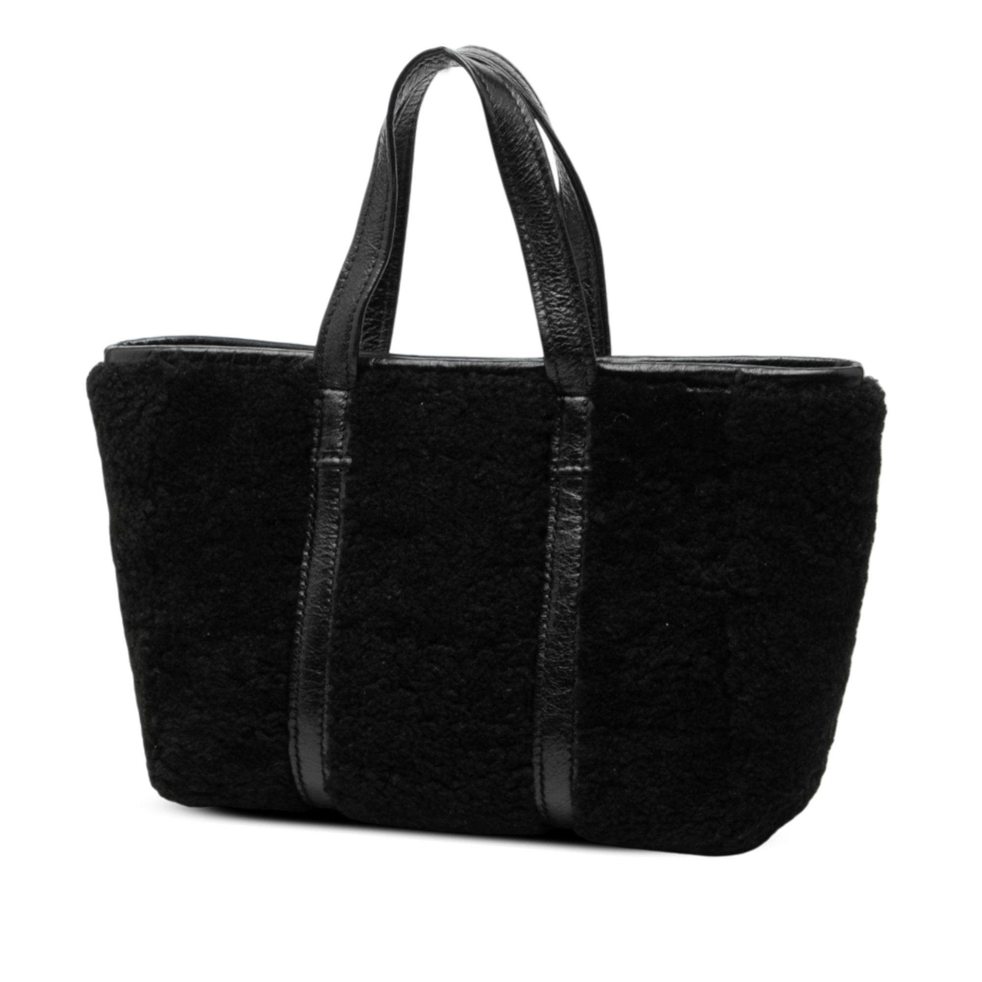Balenciaga Balenciaga Small Shearling and Leather Barbes East West Shopper Tote Size ONE SIZE - 2 Thumbnail