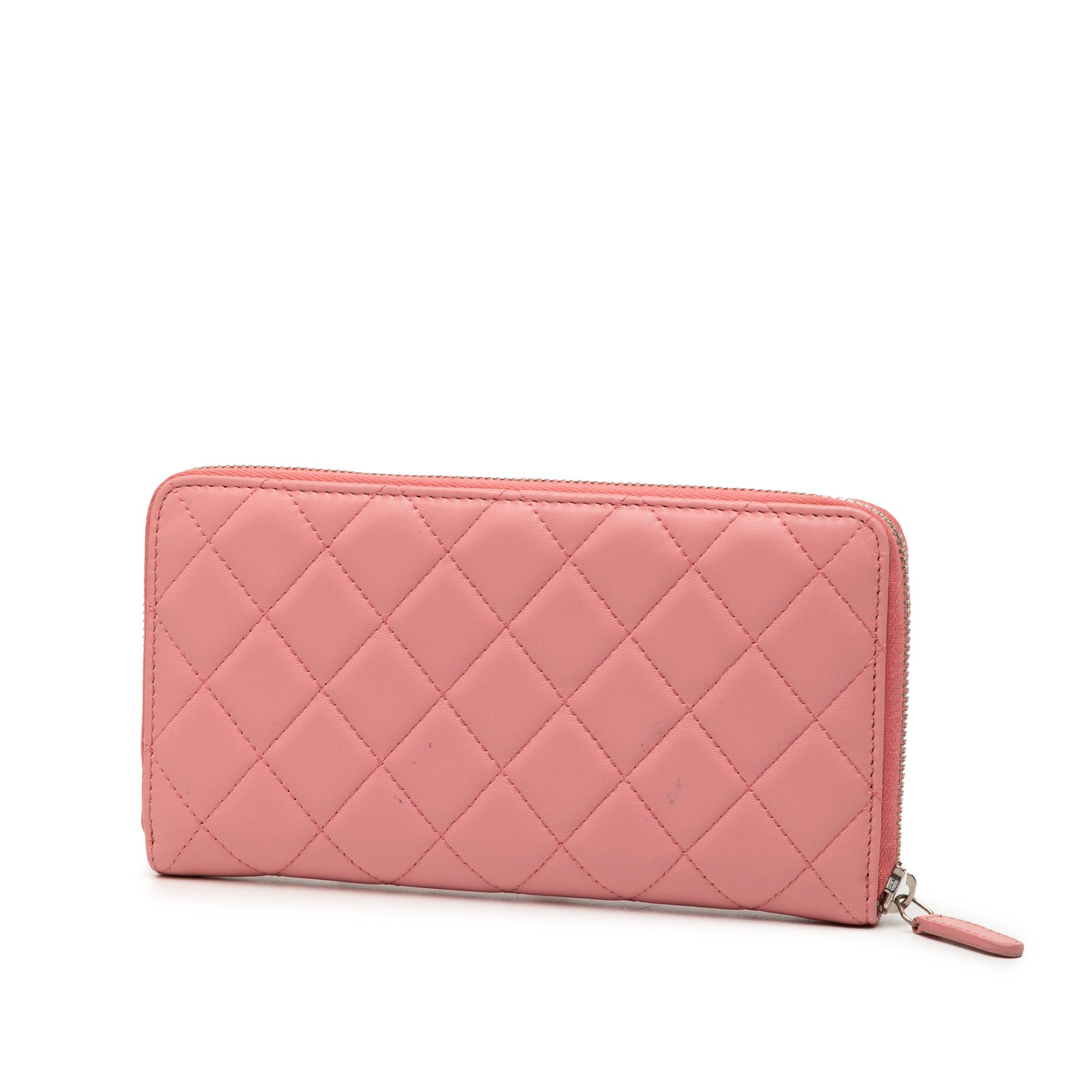 Chanel Chanel Quilted Lambskin Zip Around Long Wallet Size ONE SIZE - 2 Thumbnail