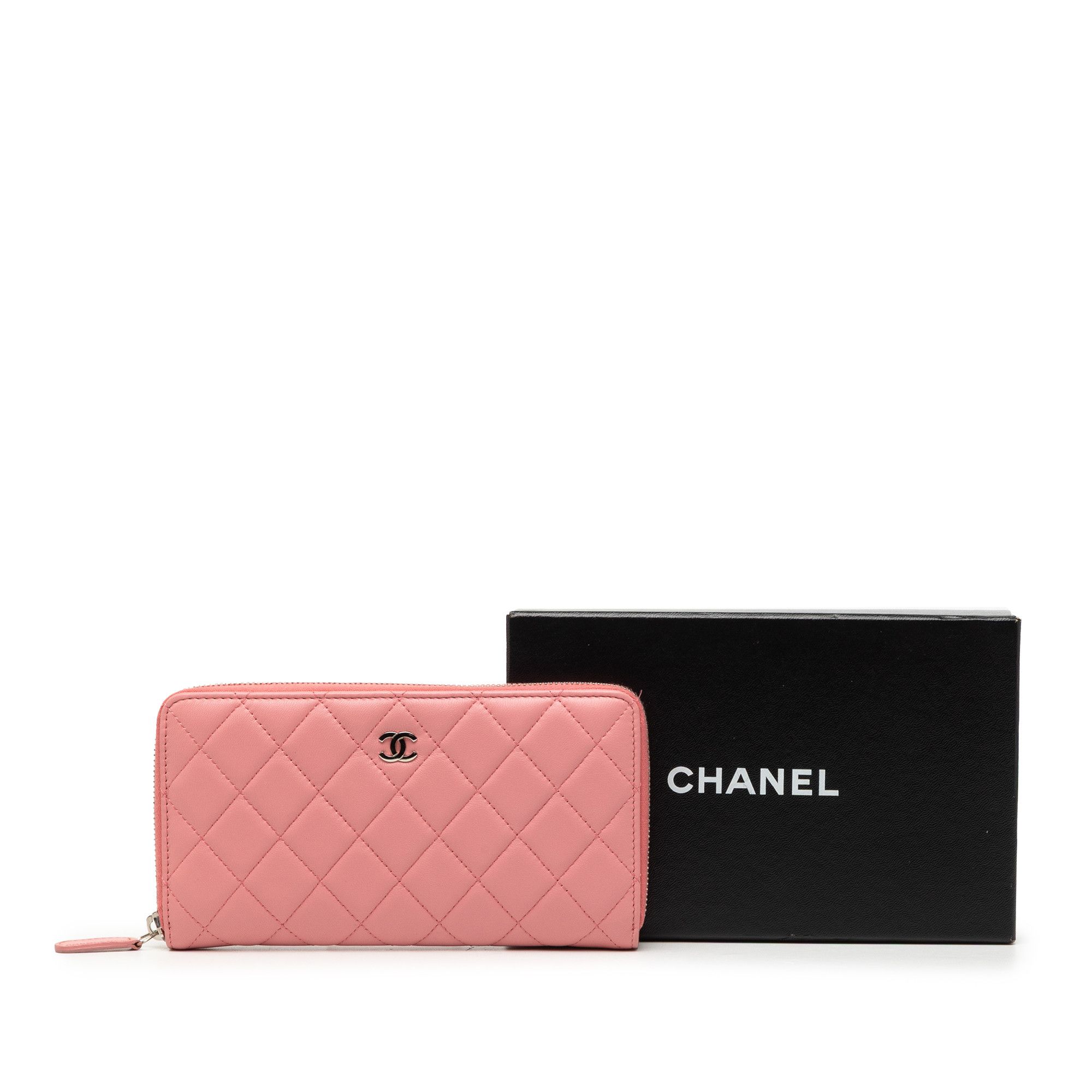 Chanel Chanel Quilted Lambskin Zip Around Long Wallet Size ONE SIZE - 9 Thumbnail