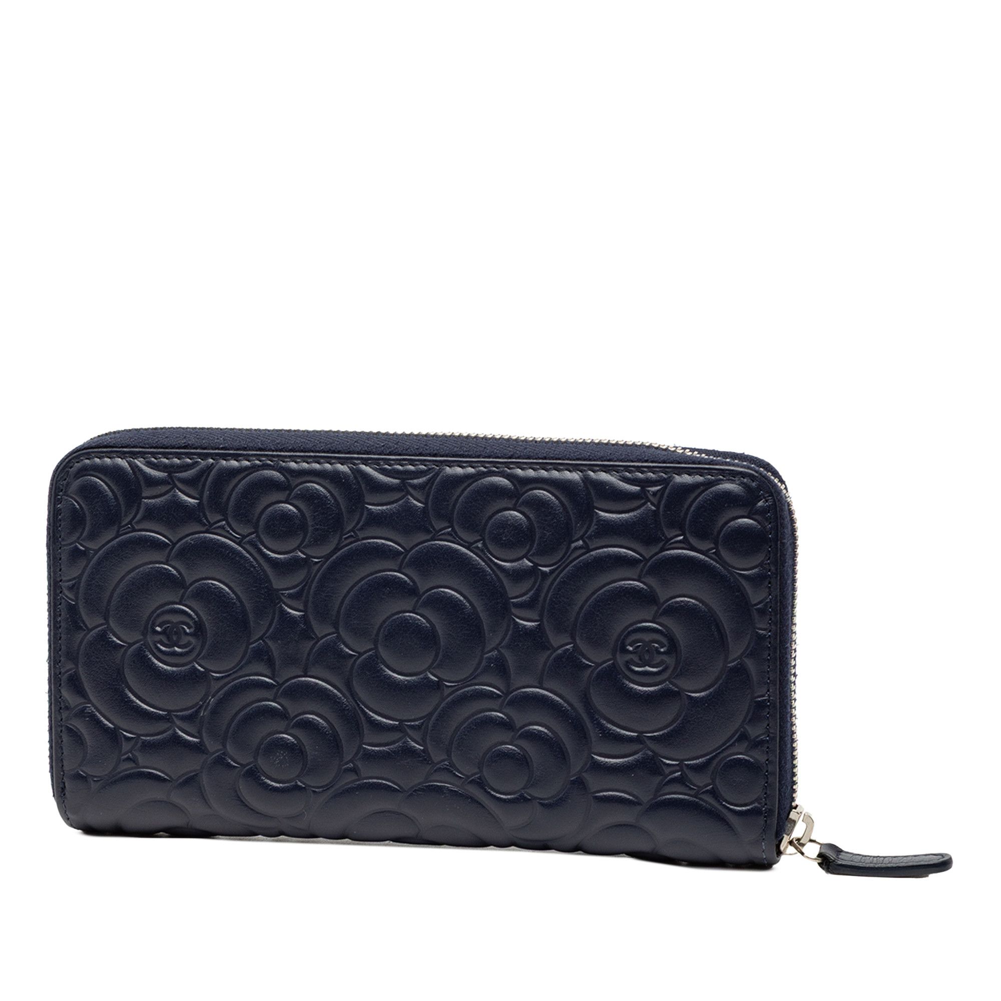 Chanel Chanel Camellia Embossed Zip Around Long Wallet Size ONE SIZE - 2 Thumbnail