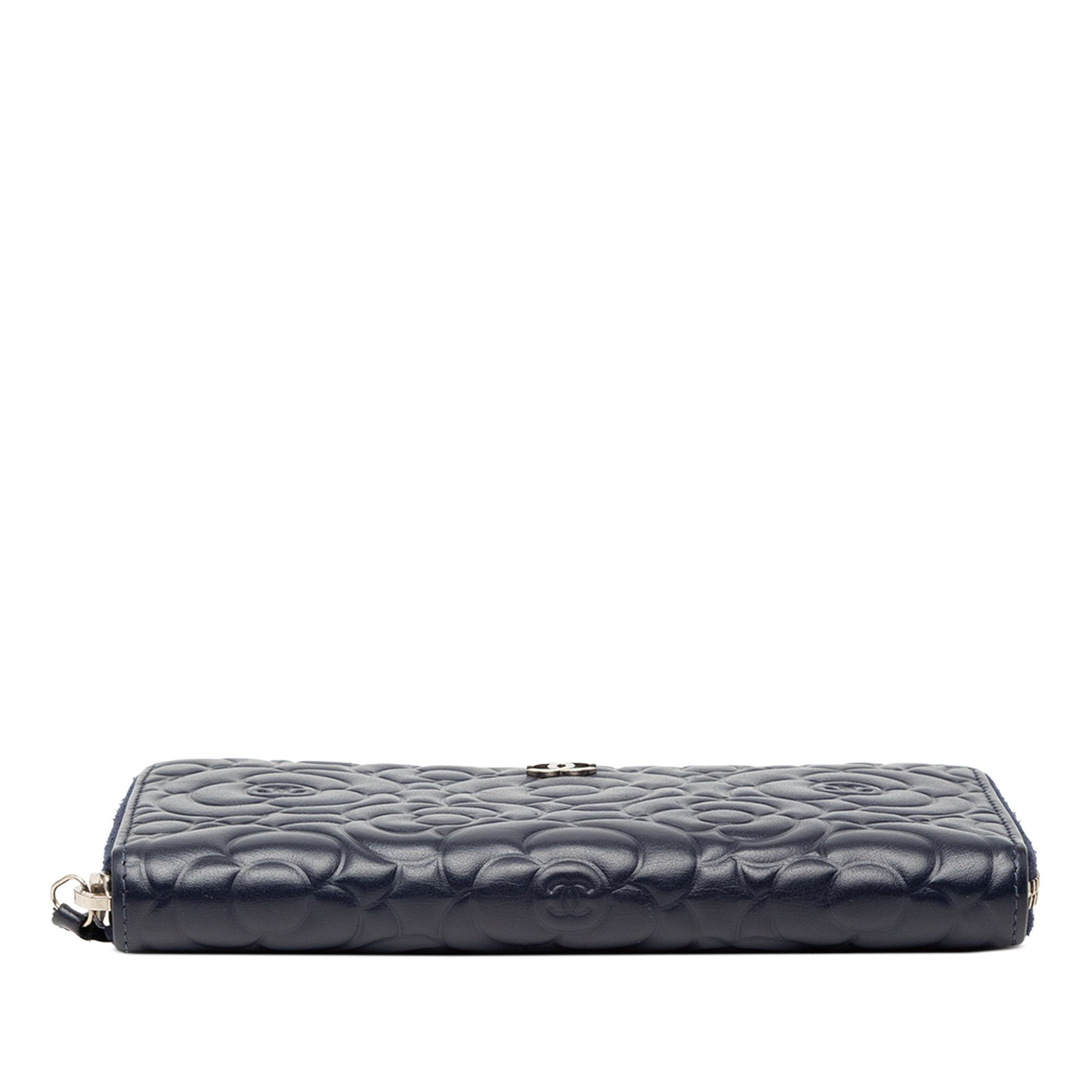 Chanel Chanel Camellia Embossed Zip Around Long Wallet Size ONE SIZE - 3 Thumbnail
