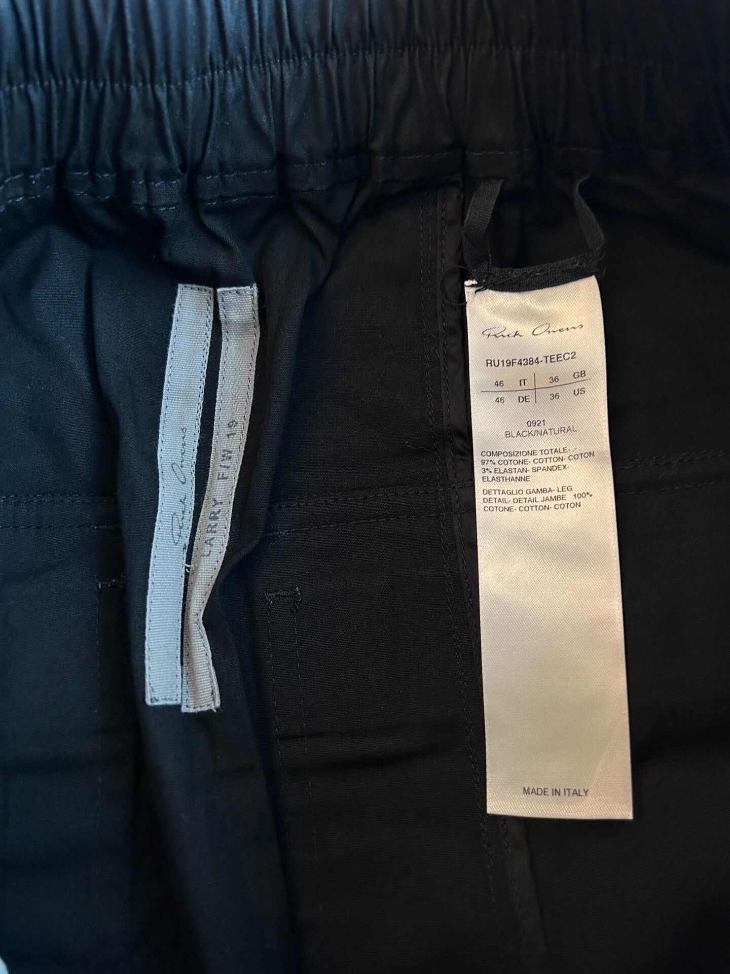 Rick Owens Rick Owens Black Cargo Pants Size US 26 / EU 42 - 4 Thumbnail