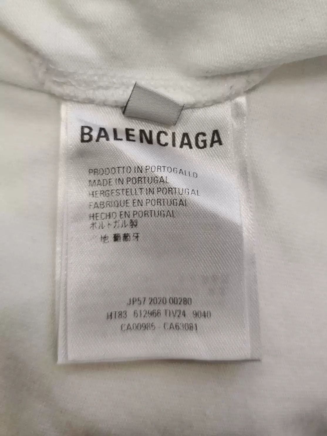 Balenciaga Balenciaga White Short-Sleeve Crew T-Shirt Size US M / EU 48-50 / 2 - 5 Thumbnail