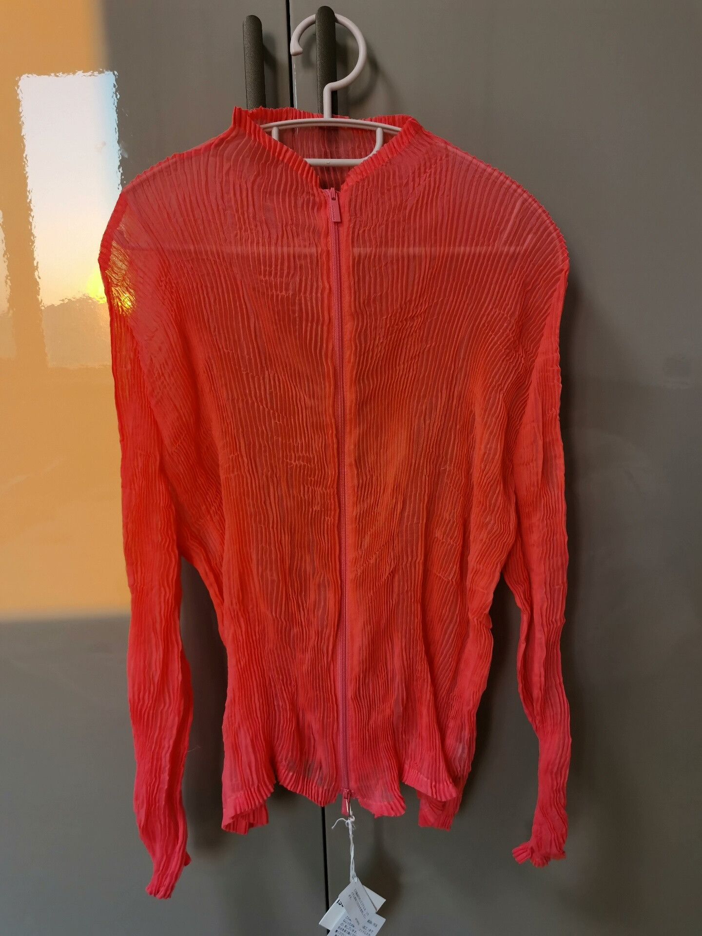 Issey Miyake Issey Miyake Coral Zip-Up Cardigan Size XS / US 0-2 / IT 36-38 - 2 Thumbnail