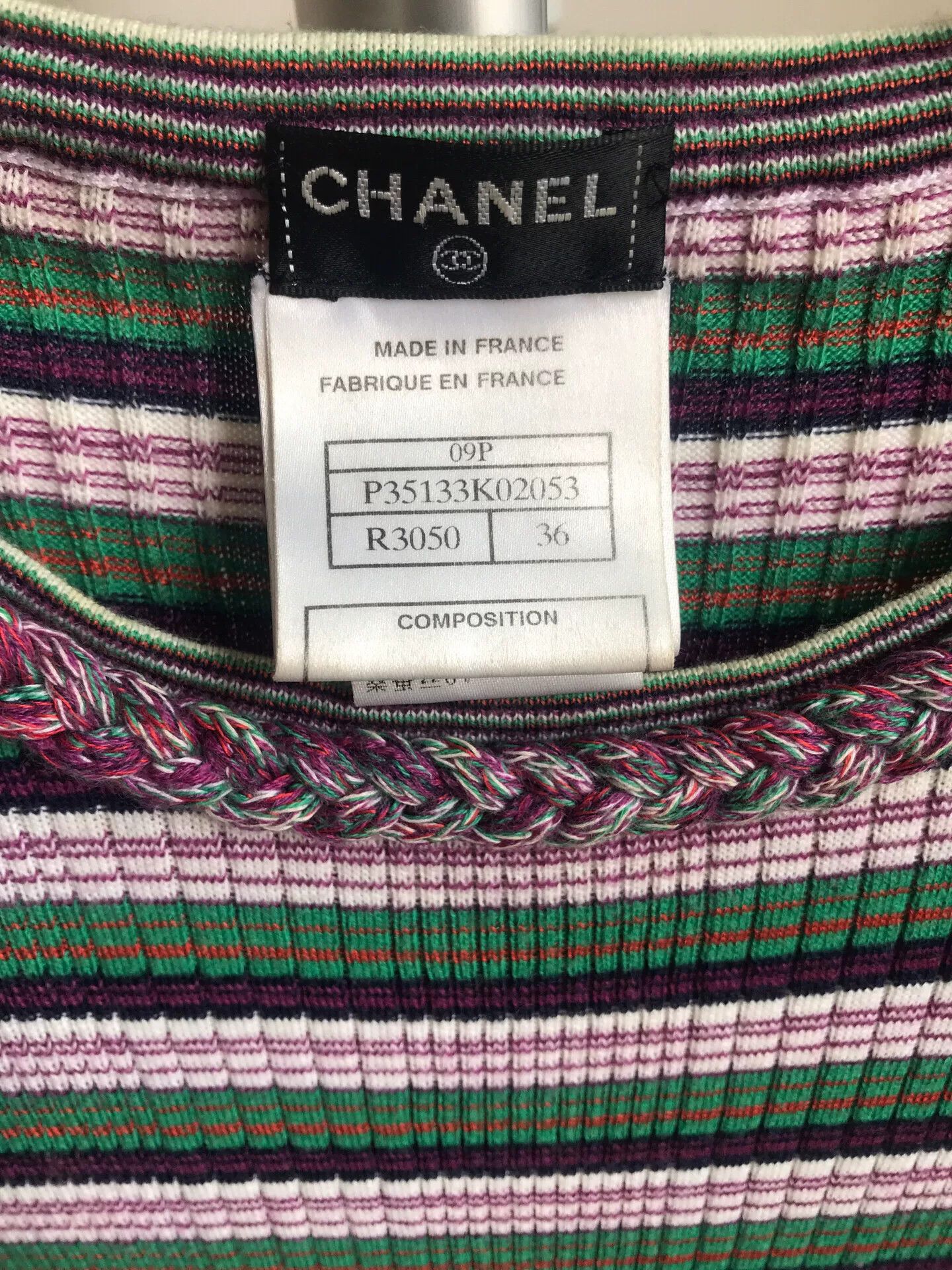 Chanel Chanel Knitted Dress with Striped Pattern Size XS / US 0-2 / IT 36-38 - 2 Thumbnail