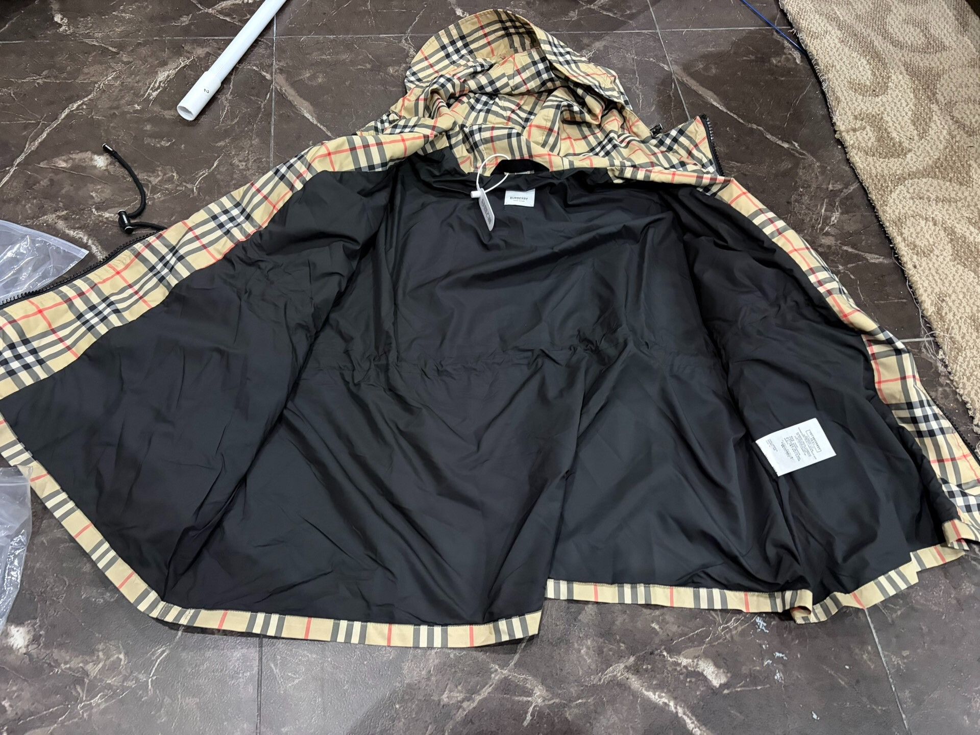 Burberry Burberry Check Logo Hooded Jacket Size XS / US 0-2 / IT 36-38 - 6 Thumbnail