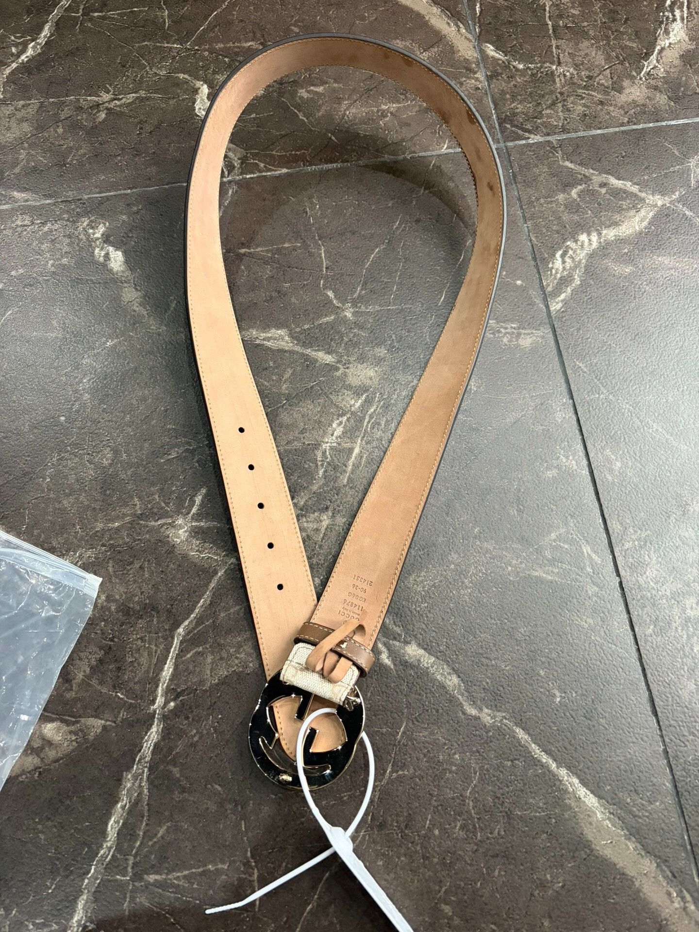 Gucci Gucci Classic G Embossed Belt Size ONE SIZE - 2 Thumbnail