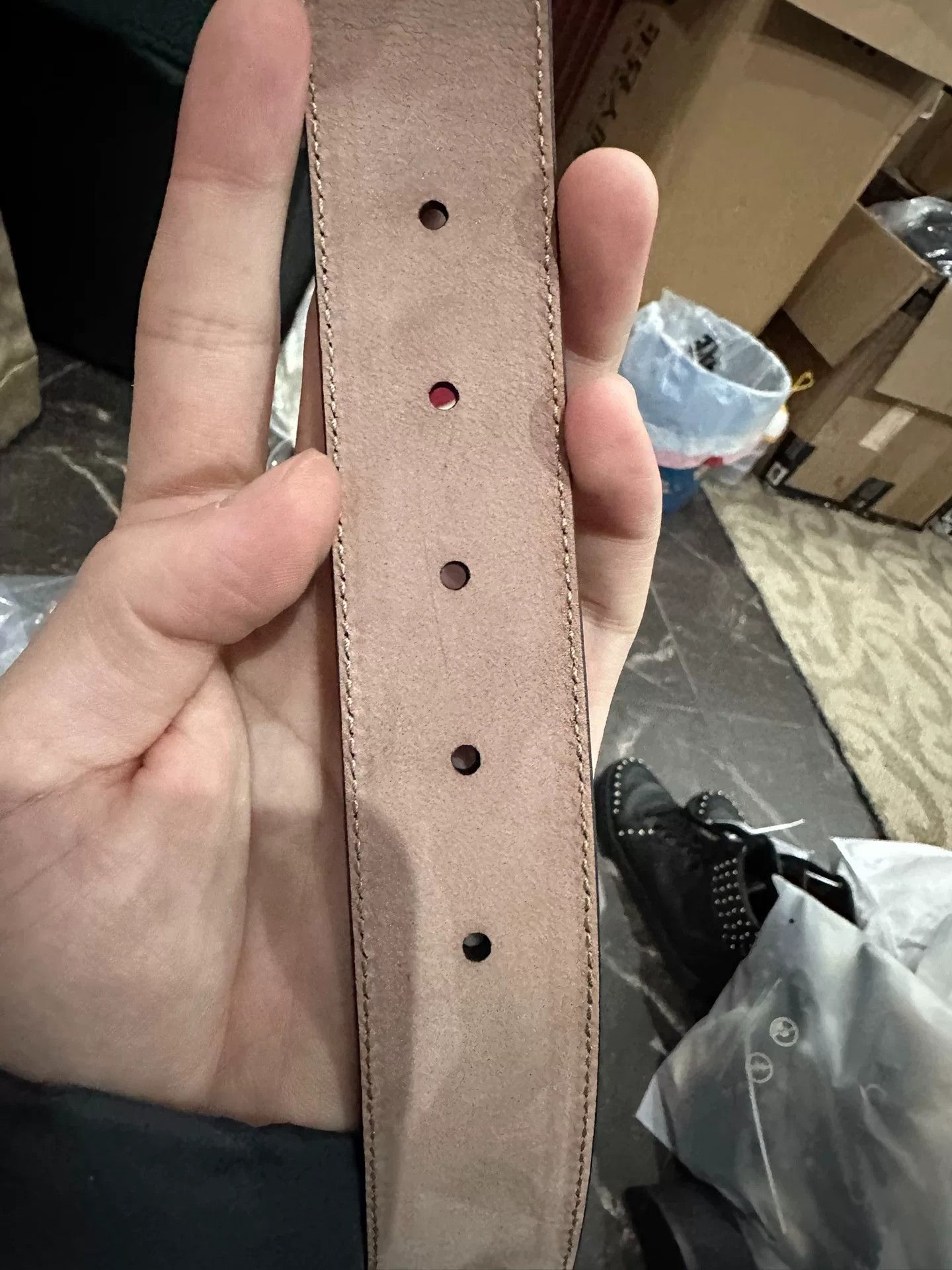 Gucci Gucci Leather Belt Men's Size ONE SIZE - 7 Thumbnail