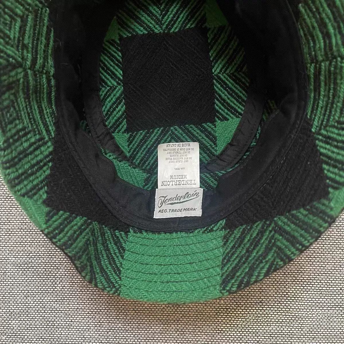 Tenderloin Tenderloin Green Plaid Wool Bucket Hat Size ONE SIZE - 2 Thumbnail