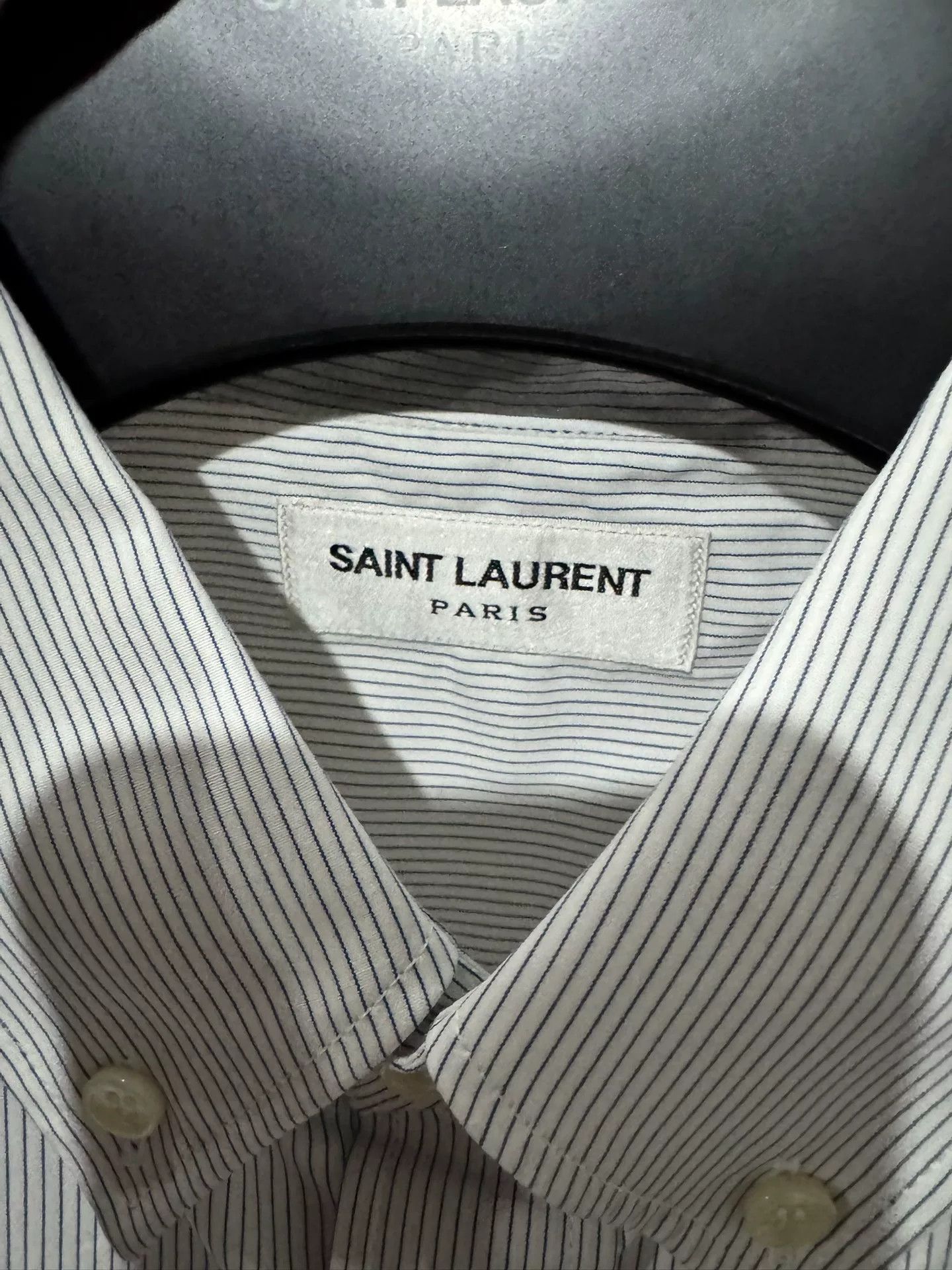 Saint Laurent Paris Saint Laurent SLP 23FW Light Blue Pinstripe Shirt Size US S / EU 44-46 / 1 - 4 Thumbnail