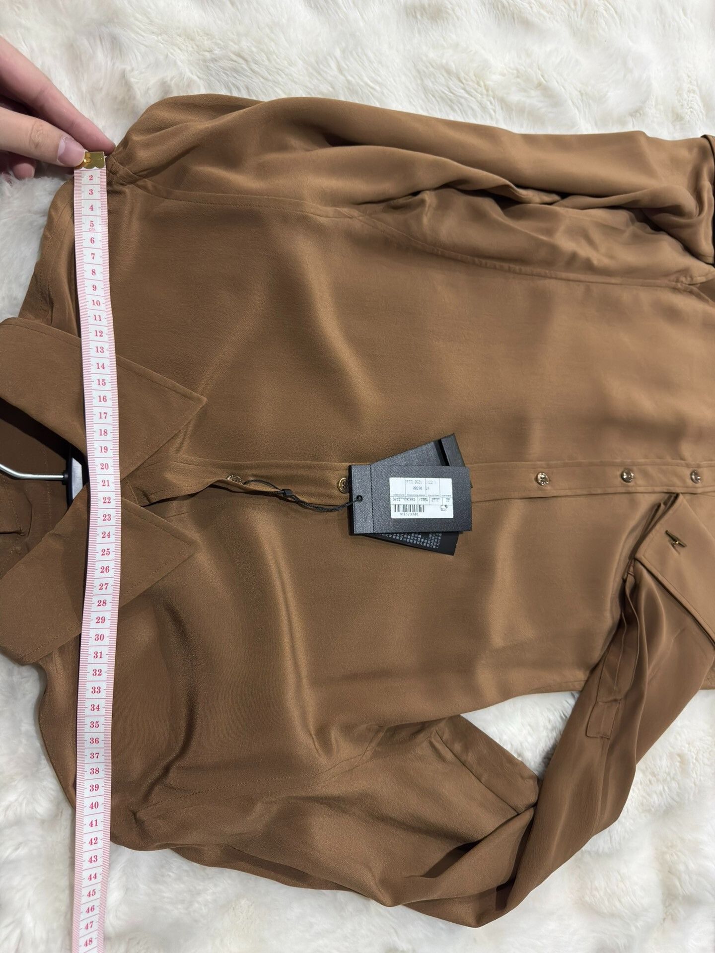 Yves Saint Laurent Saint Laurent Caramel Silk Men's Shirt Size US M / EU 48-50 / 2 - 7 Thumbnail