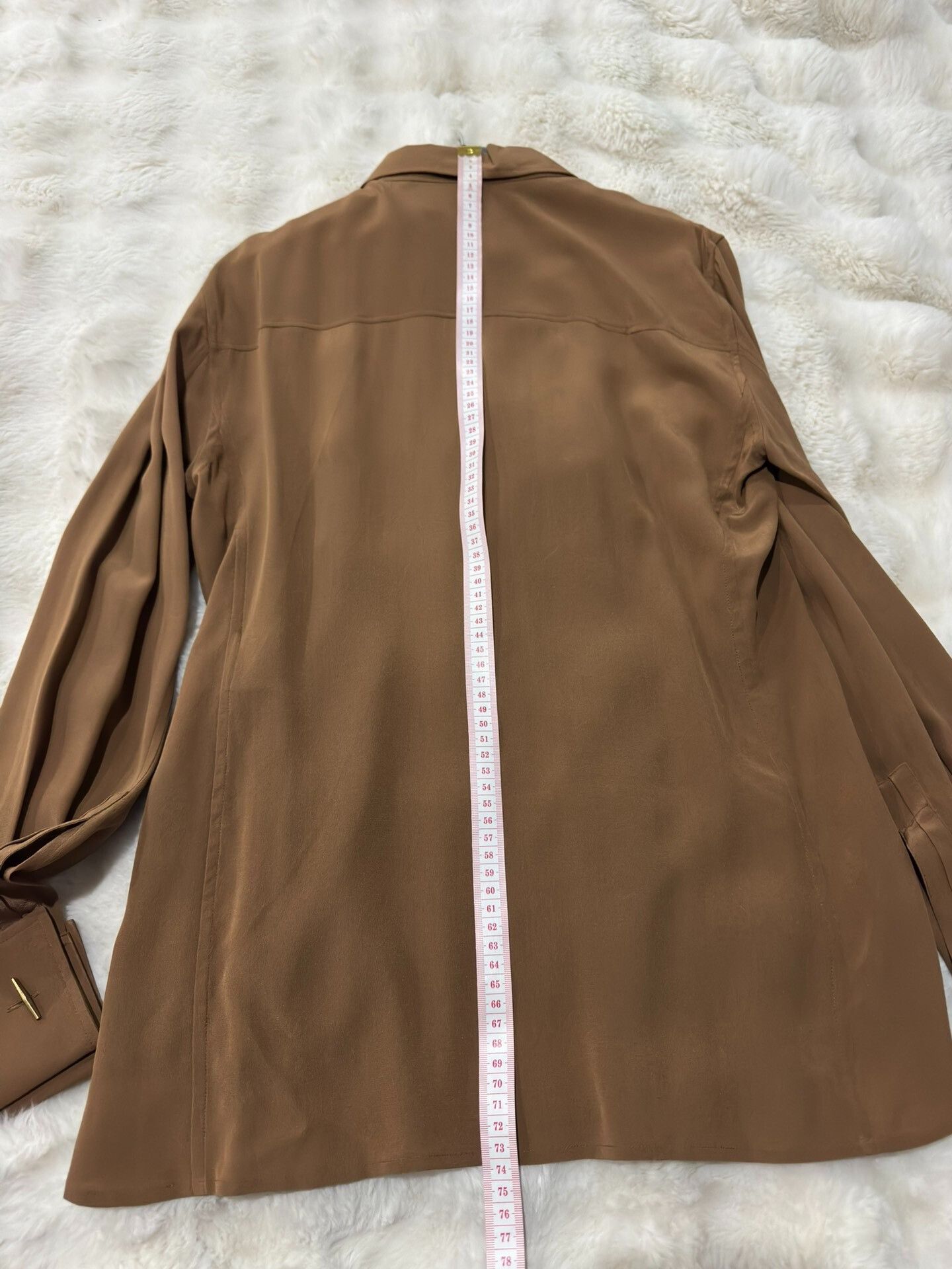 Yves Saint Laurent Saint Laurent Caramel Silk Men's Shirt Size US M / EU 48-50 / 2 - 9 Thumbnail