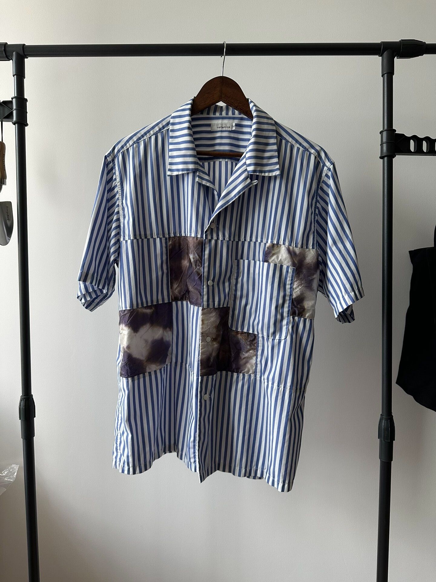 Nanamica Nanamica Patchwork Stripe Shirt Size US M / EU 48-50 / 2 - 2 Thumbnail