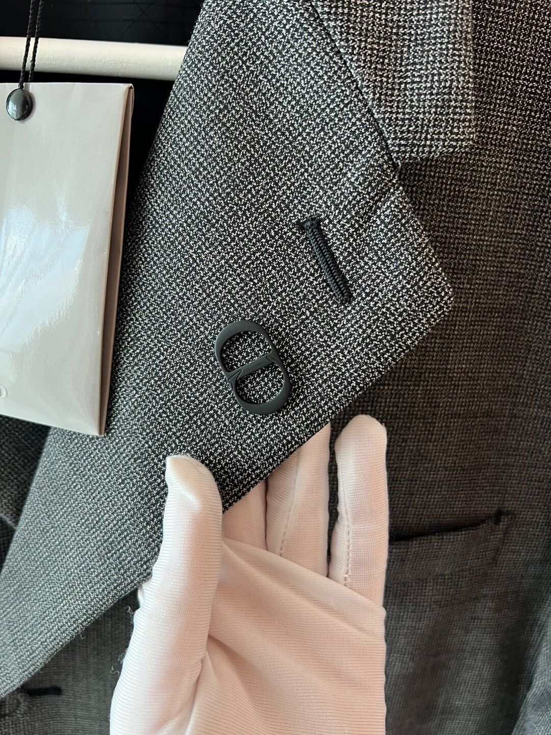 Dior Dior Gray Houndstooth Utility Blazer Size L / US 10 / IT 46 - 4 Thumbnail