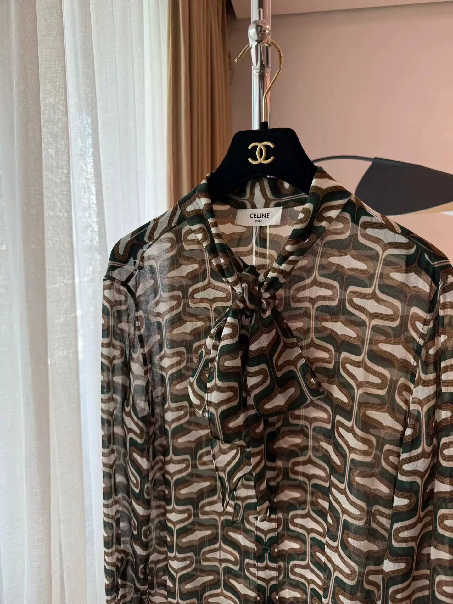 Celine Celine Silk Blouse with Sash Size S / US 4 / IT 40 - 3 Thumbnail