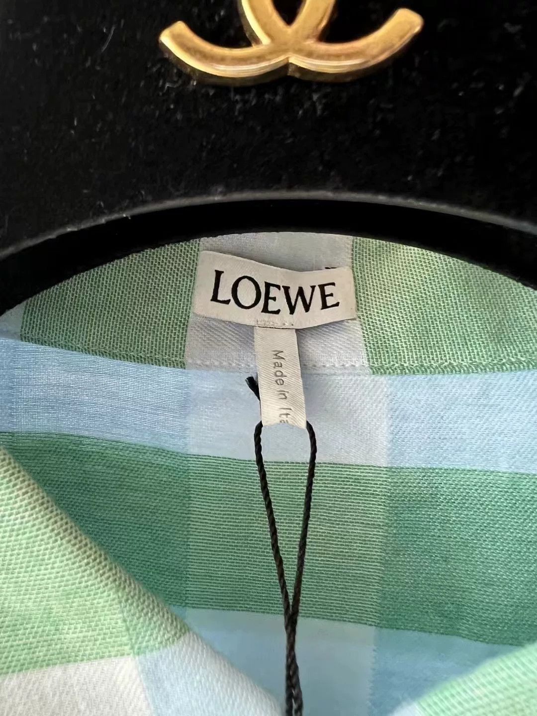 Loewe Loewe 2024 Blue Green Plaid Shirt Size US M / EU 48-50 / 2 - 2 Thumbnail