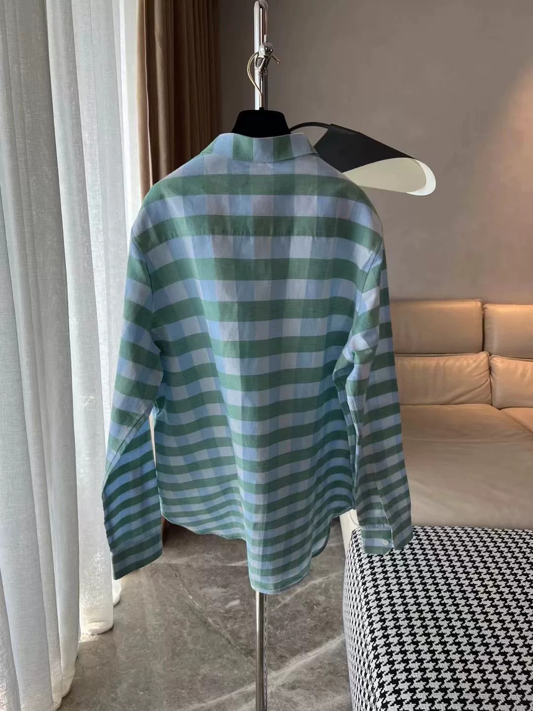 Loewe Loewe 2024 Blue Green Plaid Shirt Size US M / EU 48-50 / 2 - 5 Thumbnail