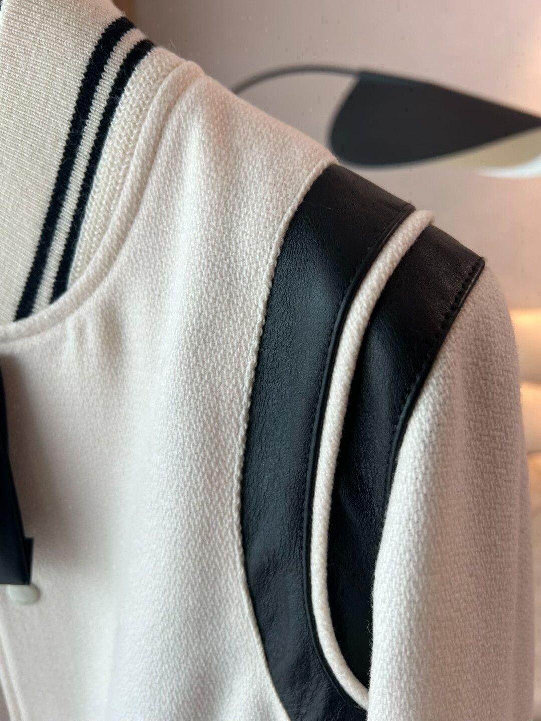 Yves Saint Laurent YSL Classic White Varsity Jacket Size US M / EU 48-50 / 2 - 5 Thumbnail