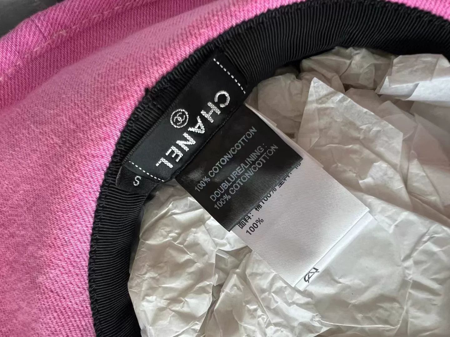 Chanel Chanel Pink Denim Letter Bucket Hat Size ONE SIZE - 3 Thumbnail