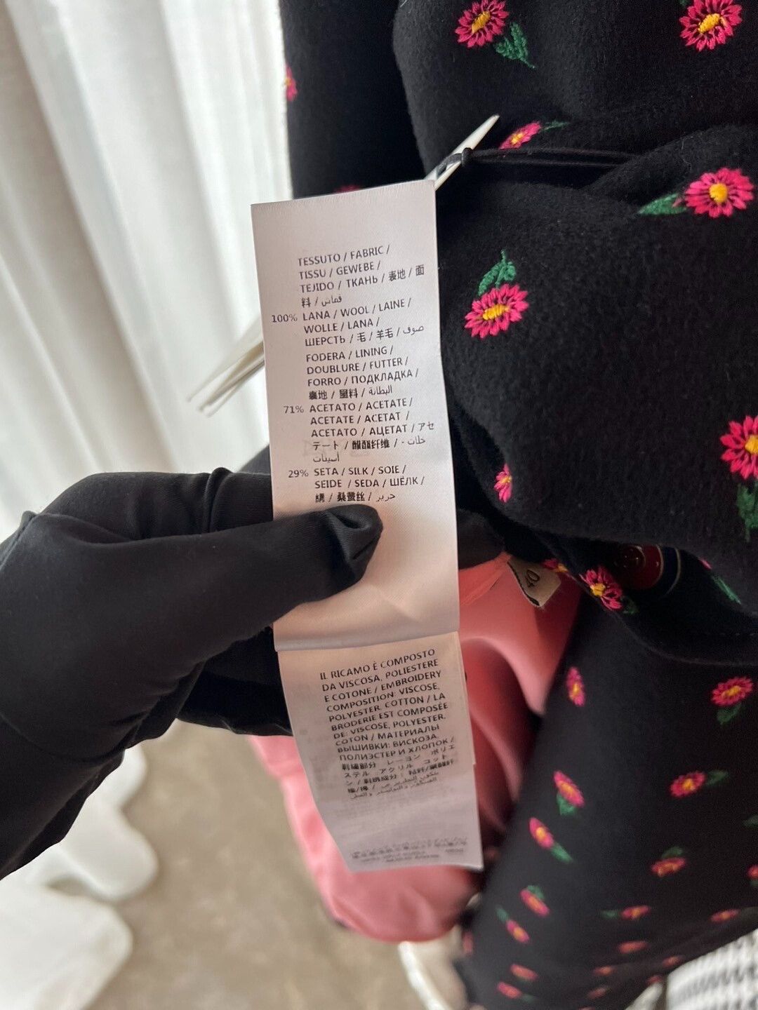 Gucci Gucci Floral Embroidered Wool Coat Size S / US 4 / IT 40 - 7 Thumbnail
