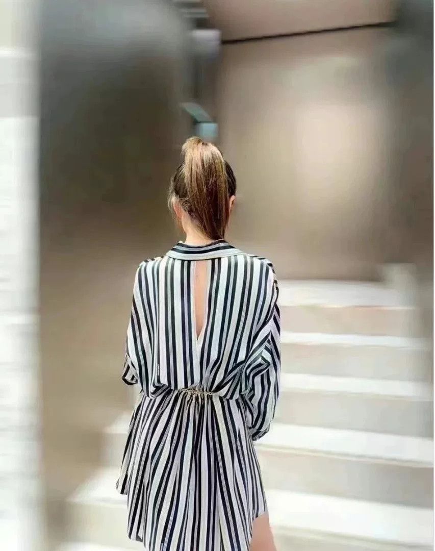 Fendi Fendi Silk Stripe Shirt Dress Size S / US 4 / IT 40 - 9 Thumbnail