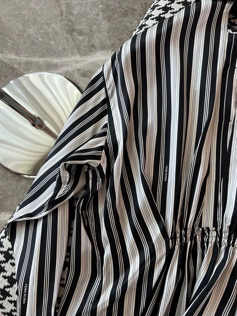 Fendi Fendi Silk Stripe Shirt Dress Size S / US 4 / IT 40 - 5 Thumbnail