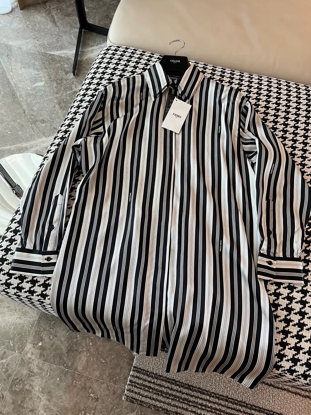 Fendi Fendi Silk Stripe Shirt Dress Size S / US 4 / IT 40 - 3 Thumbnail