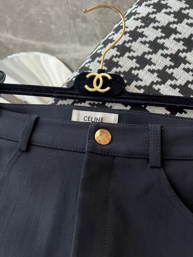 Celine Celine Black Skinny Zipper Pants Size 36" / US 14 / IT 50 - 2 Thumbnail