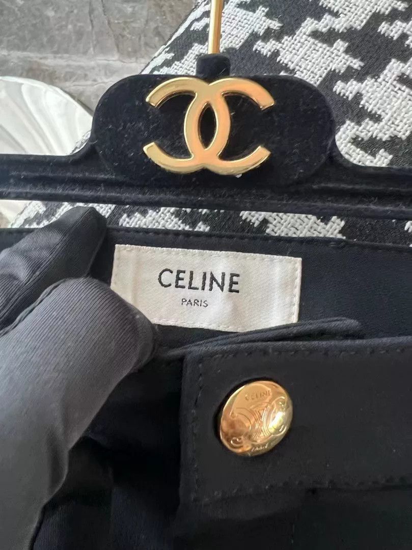 Celine Celine Black Skinny Zipper Pants Size 36" / US 14 / IT 50 - 3 Thumbnail