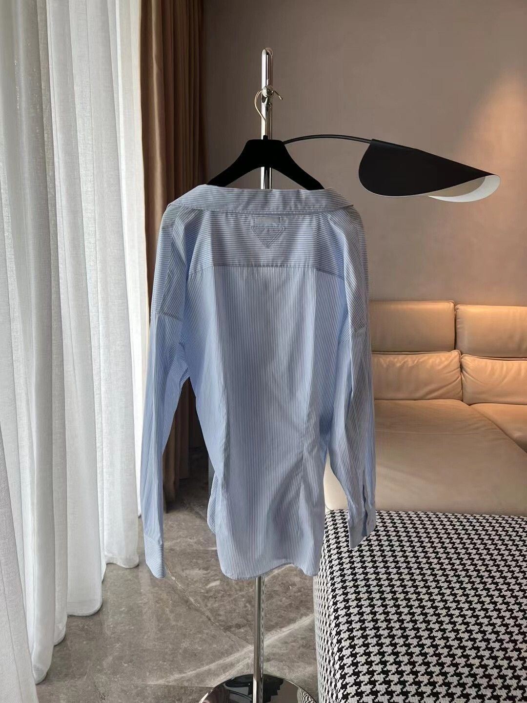 Prada Prada 2023 Stripe Pin Asymmetric Shirt Size S / US 4 / IT 40 - 2 Thumbnail