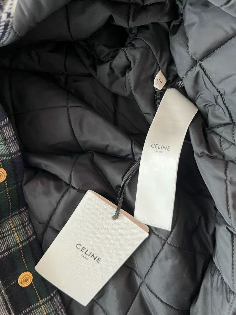 Celine Celine New Check Cotton Coat Size XXS / US 00 / IT 34 - 6 Thumbnail