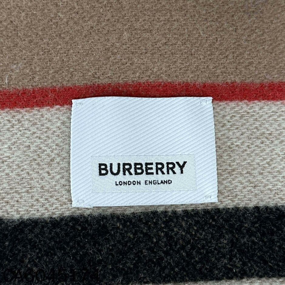 Burberry Striped Contrast Wool Coat Burberry Size M / US 6-8 / IT 42-44 - 4 Thumbnail