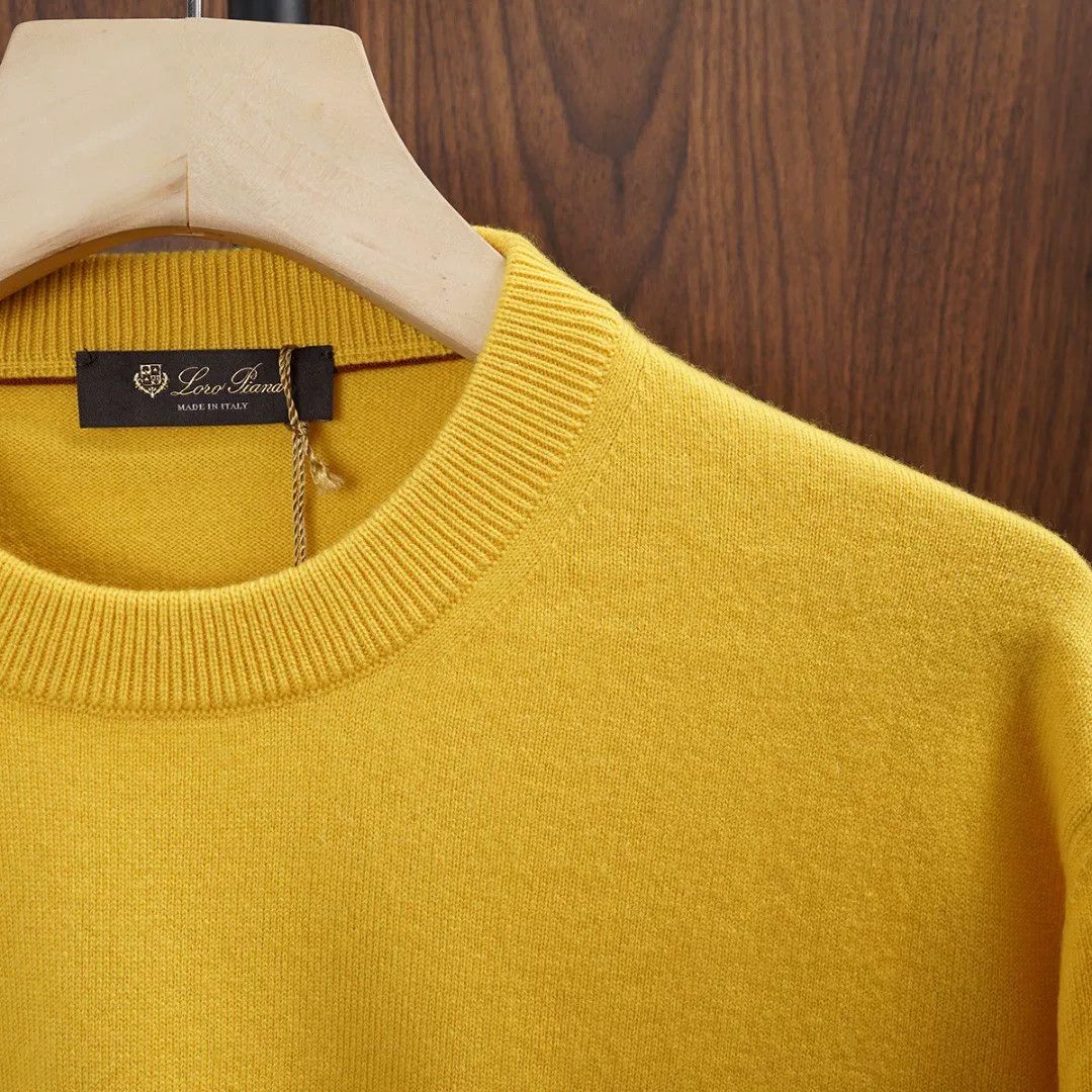 Loro Piana Yellow Cashmere Sweater