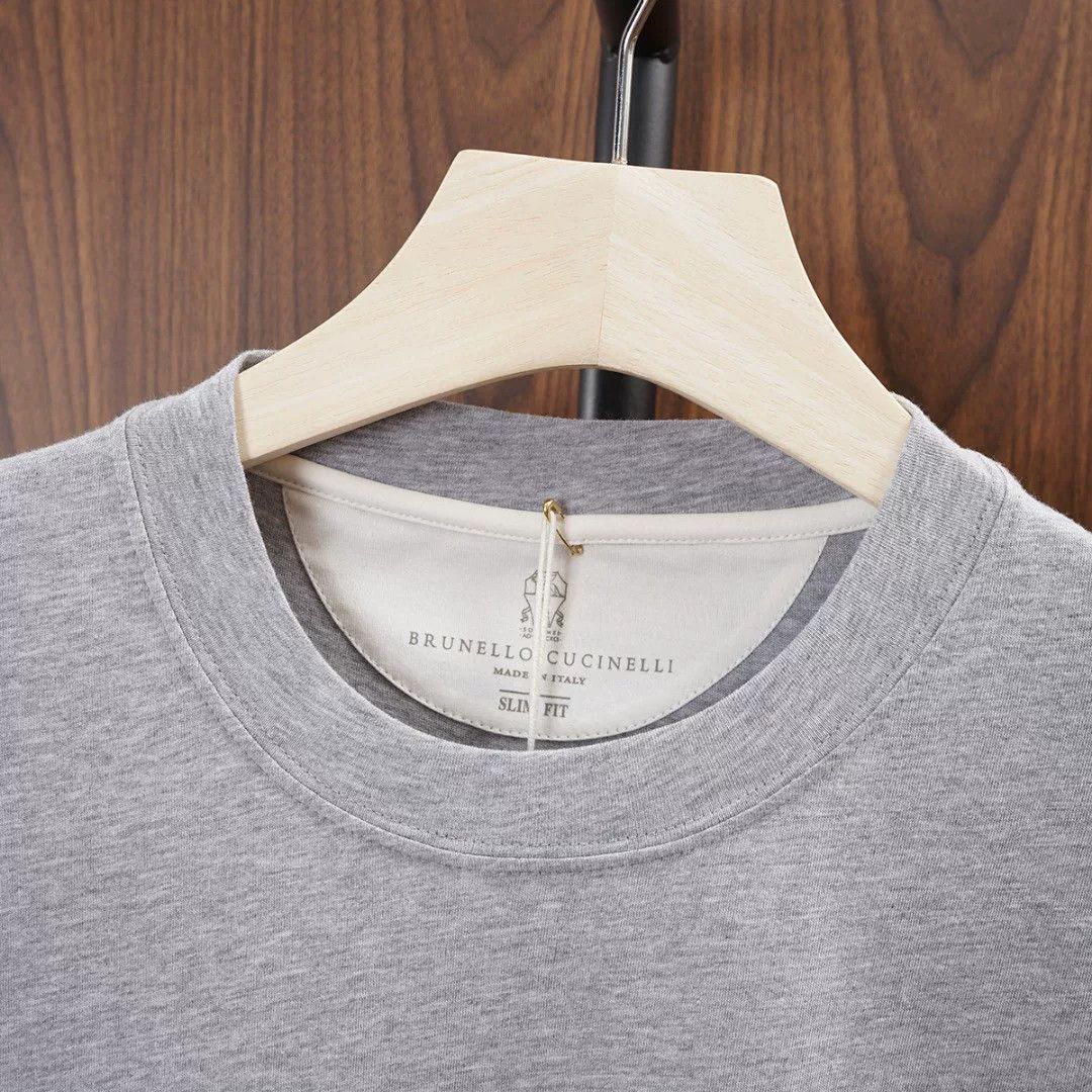 Brunello Cucinelli Brunello Cucinelli Gray Short Sleeve T-Shirt Size US M / EU 48-50 / 2 - 4 Thumbnail