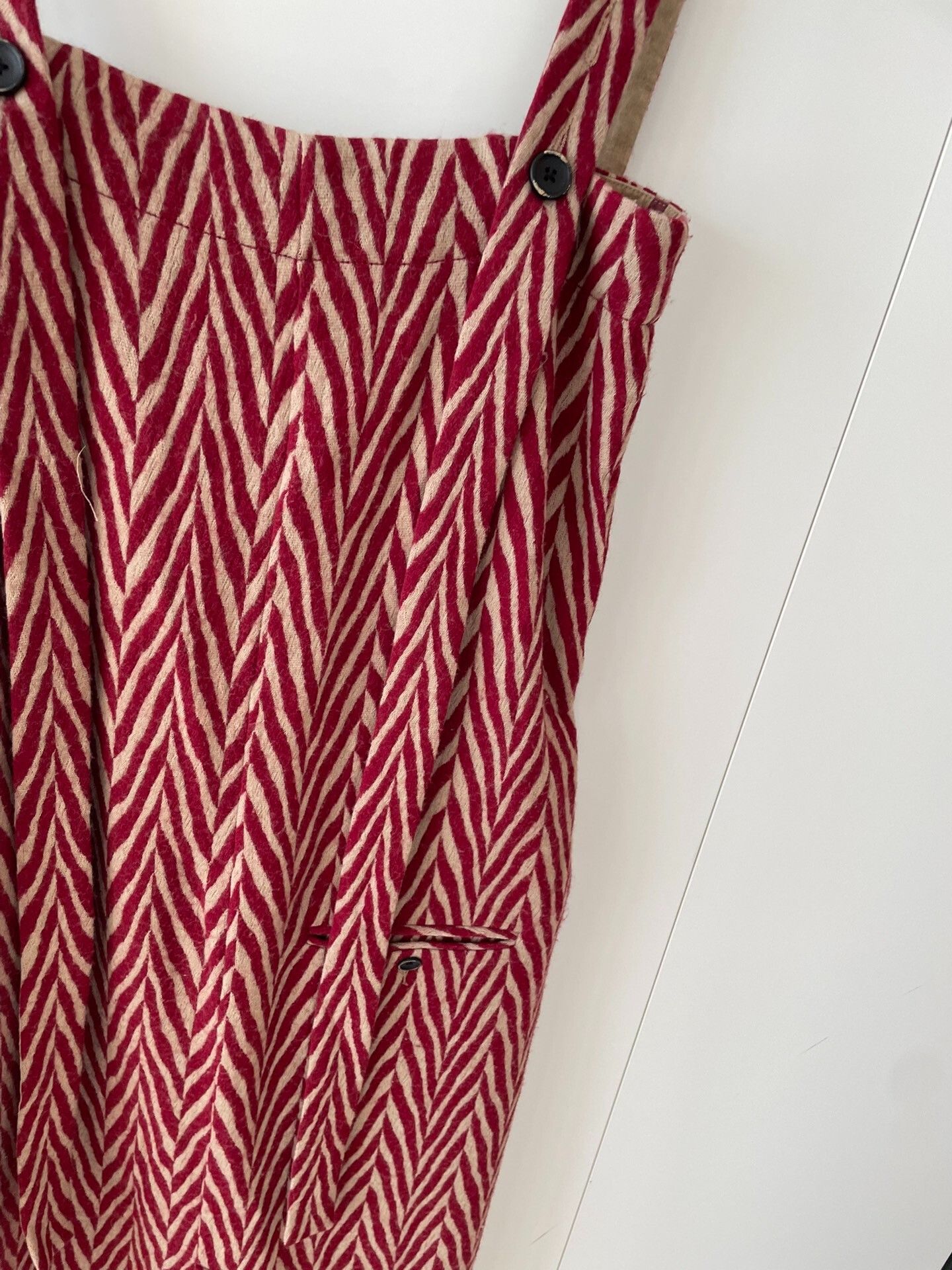 Uma Wang Uma Wang 21FW Red Herringbone Dress Size M / US 6-8 / IT 42-44 - 6 Thumbnail