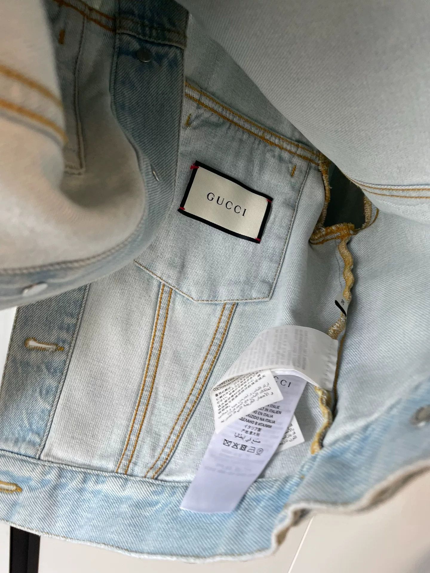 Gucci Gucci Distressed Blue Denim Jacket Size S / US 4 / IT 40 - 4 Thumbnail