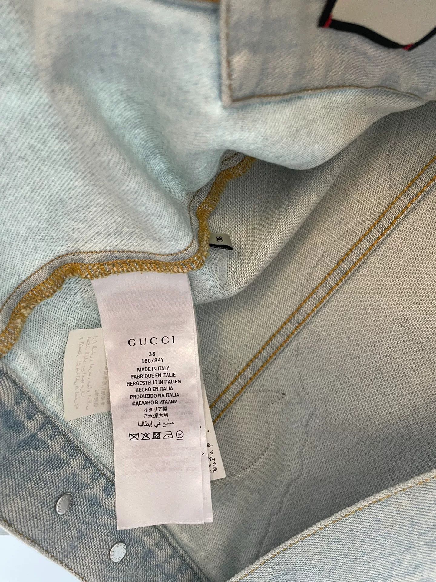 Gucci Gucci Distressed Blue Denim Jacket Size S / US 4 / IT 40 - 3 Thumbnail