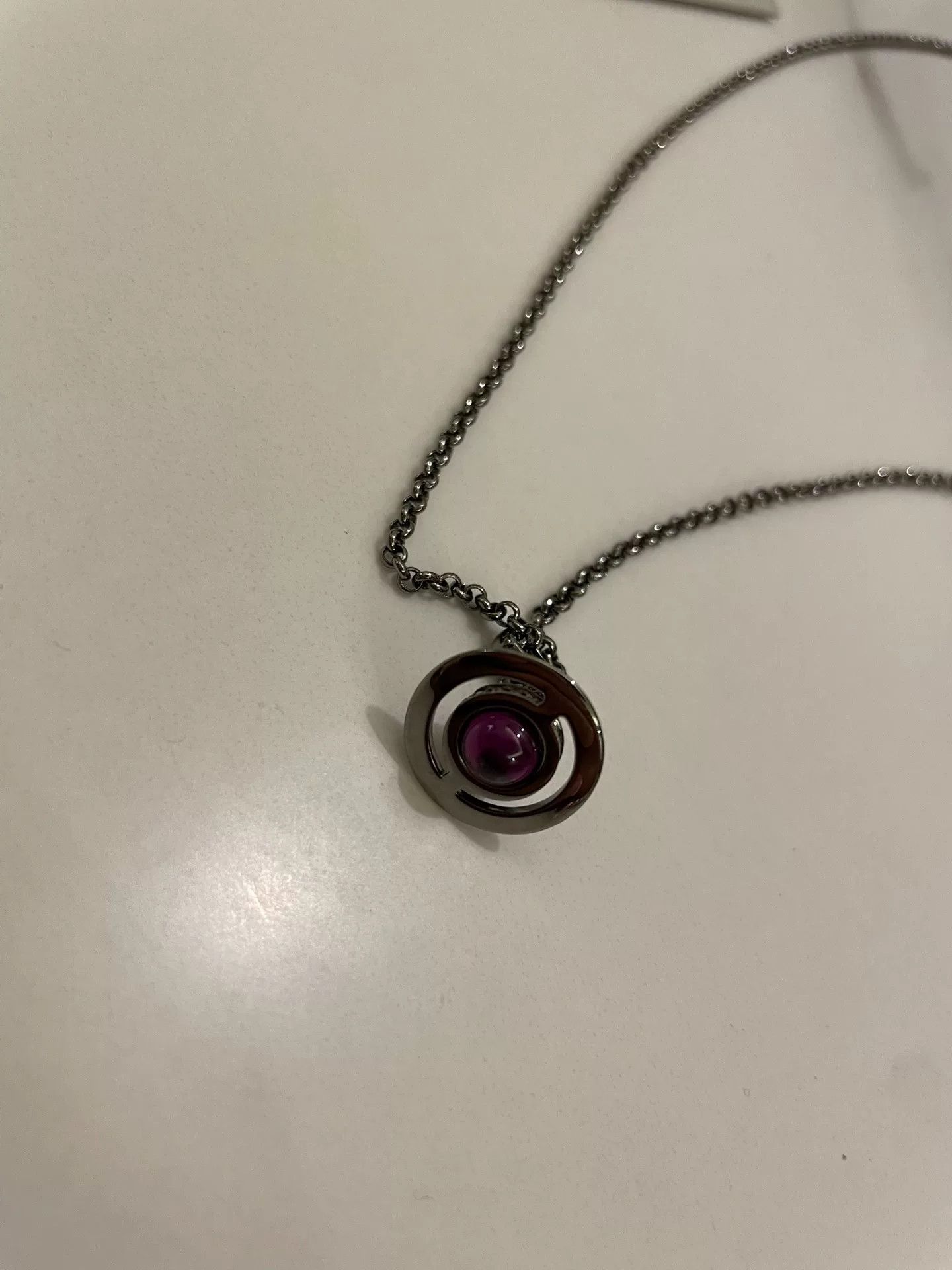 Vivienne Westwood Vivienne Westwood Purple Orb Saturn Necklace Size ONE SIZE - 4 Thumbnail