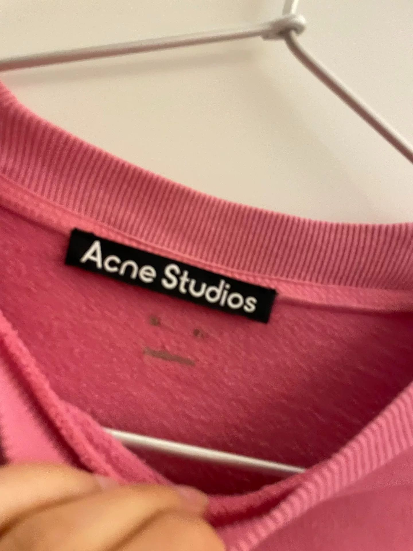 Acne Studios Acne Studios Pink Smiley Face Sweatshirt Size XXS / US 00 / IT 34 - 5 Thumbnail