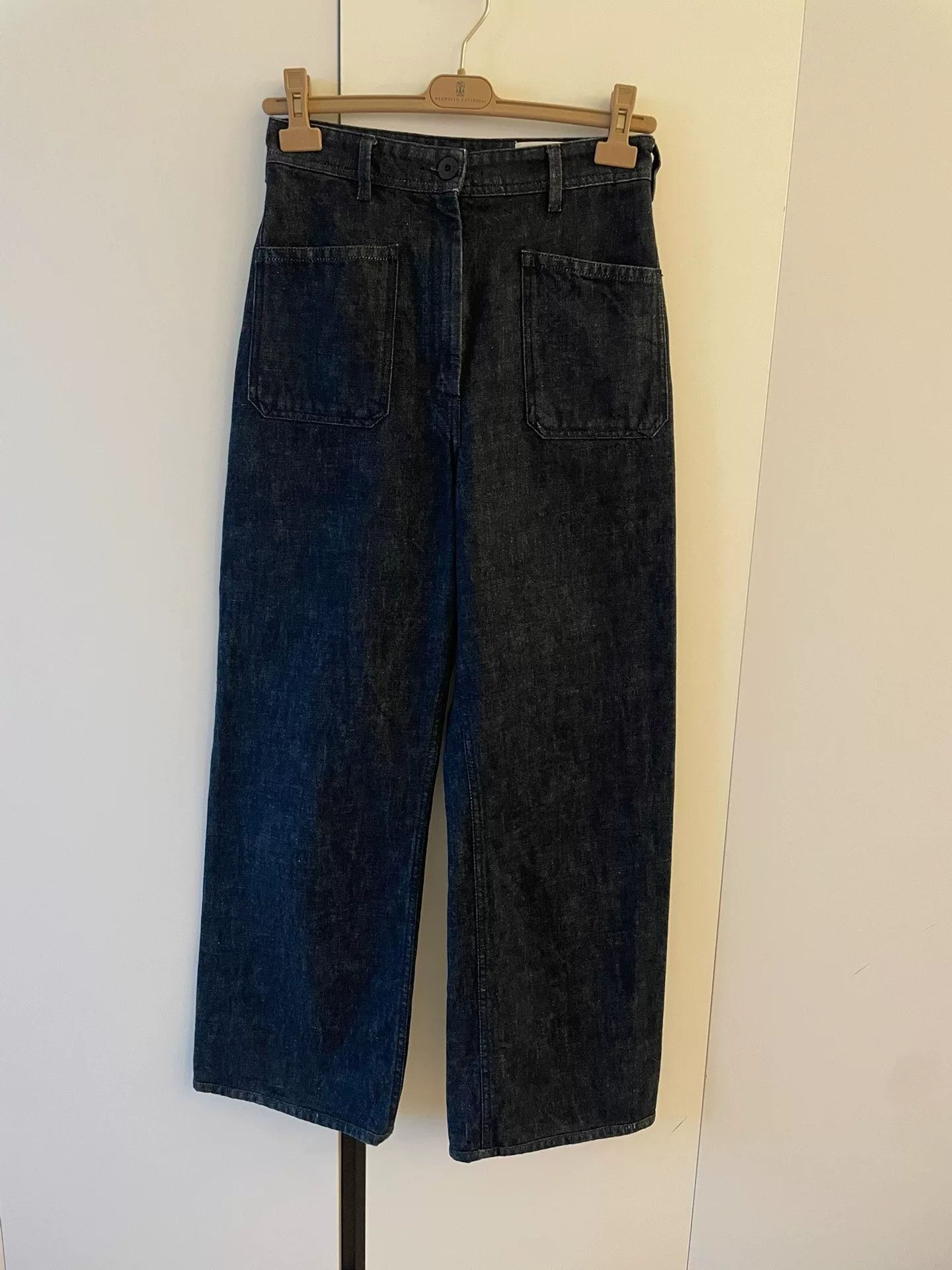 Lemaire LEMAIRE Women's Indigo Denim High-Waist Pants Size 38" / US 16 / IT 52 - 2 Thumbnail
