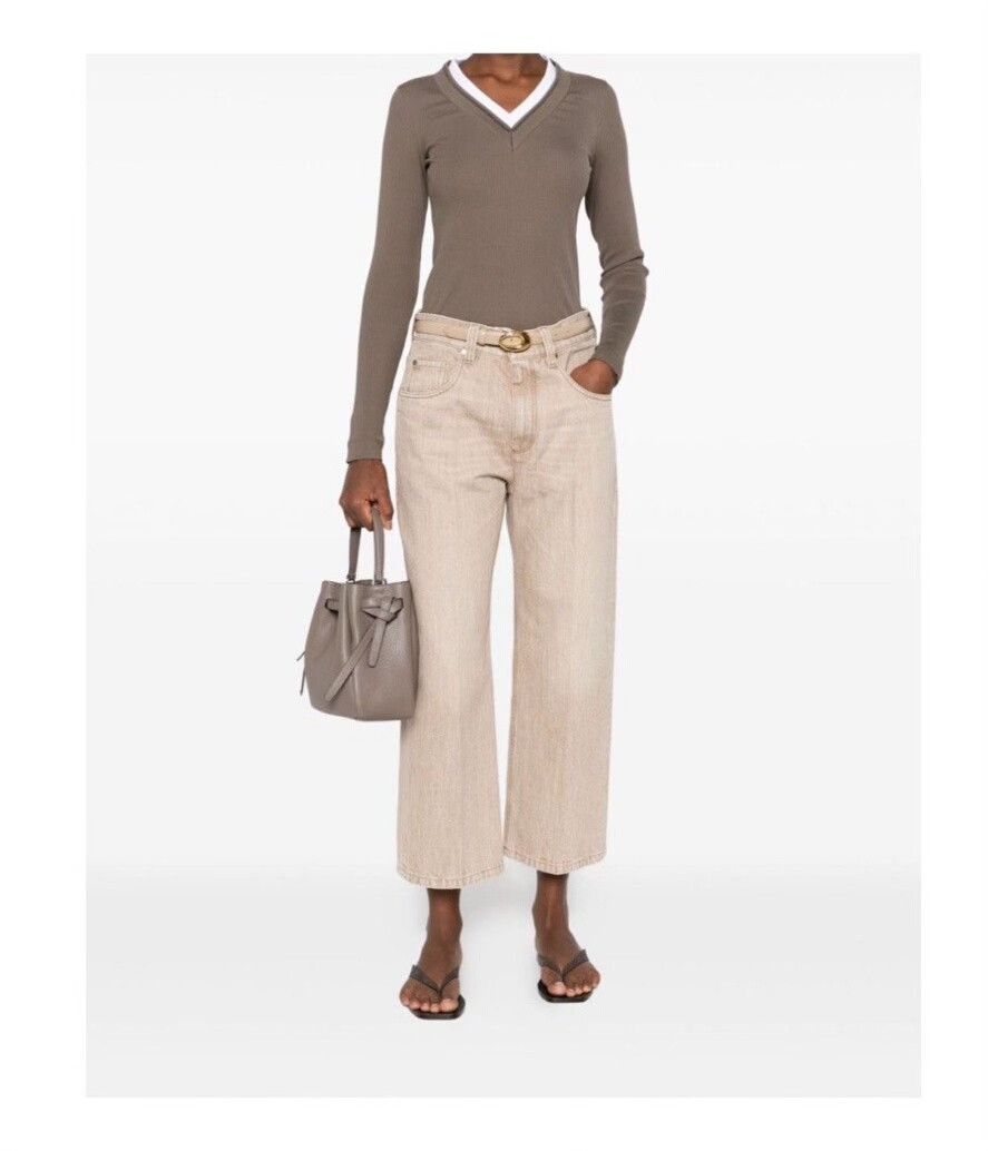 Brunello Cucinelli Brunello Cucinelli Women's V-neck T-shirt Size XS / US 0-2 / IT 36-38 - 7 Thumbnail