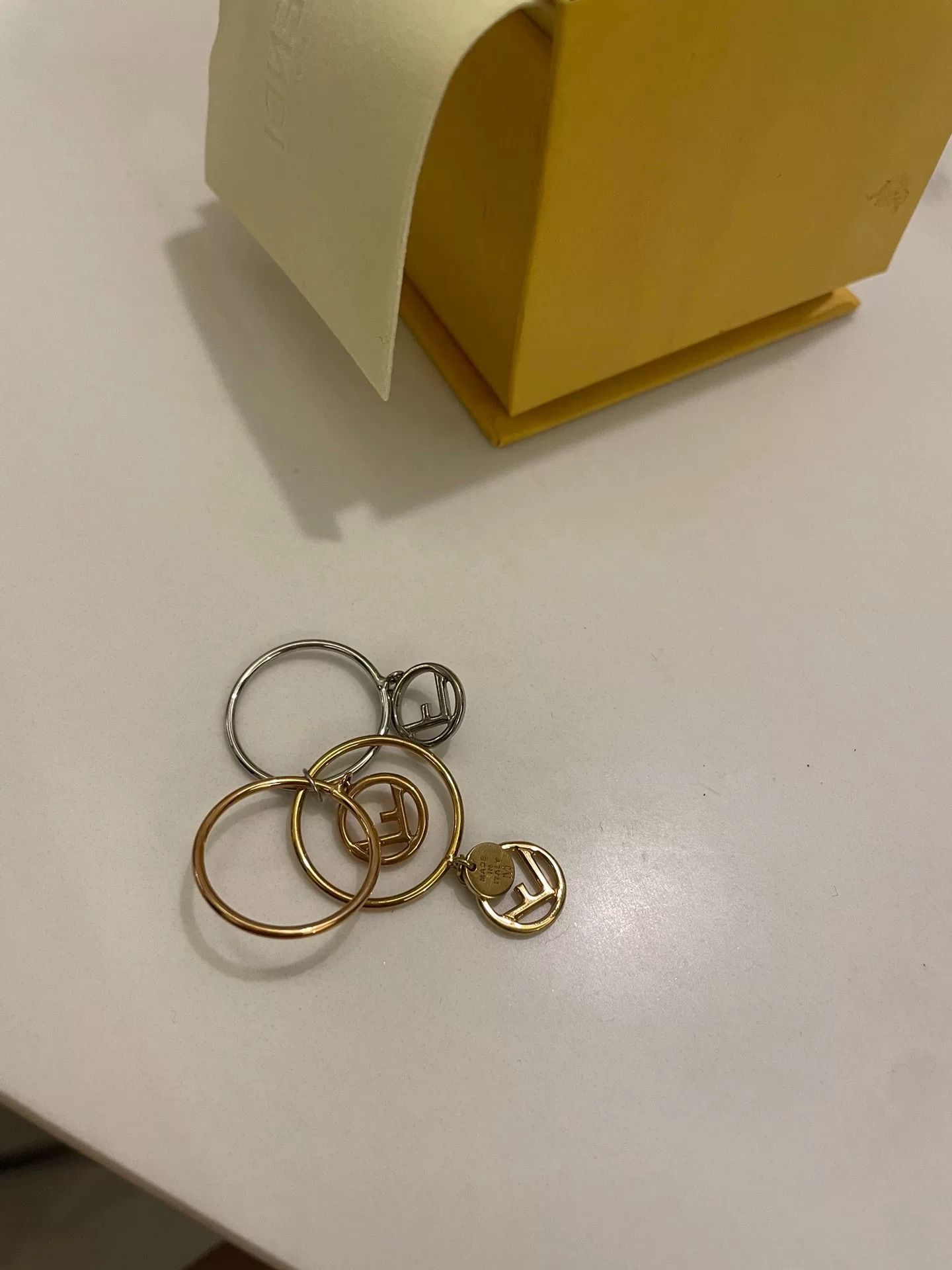 Fendi Fendi Three-Ring Tri-Color Ring Size ONE SIZE - 5 Thumbnail