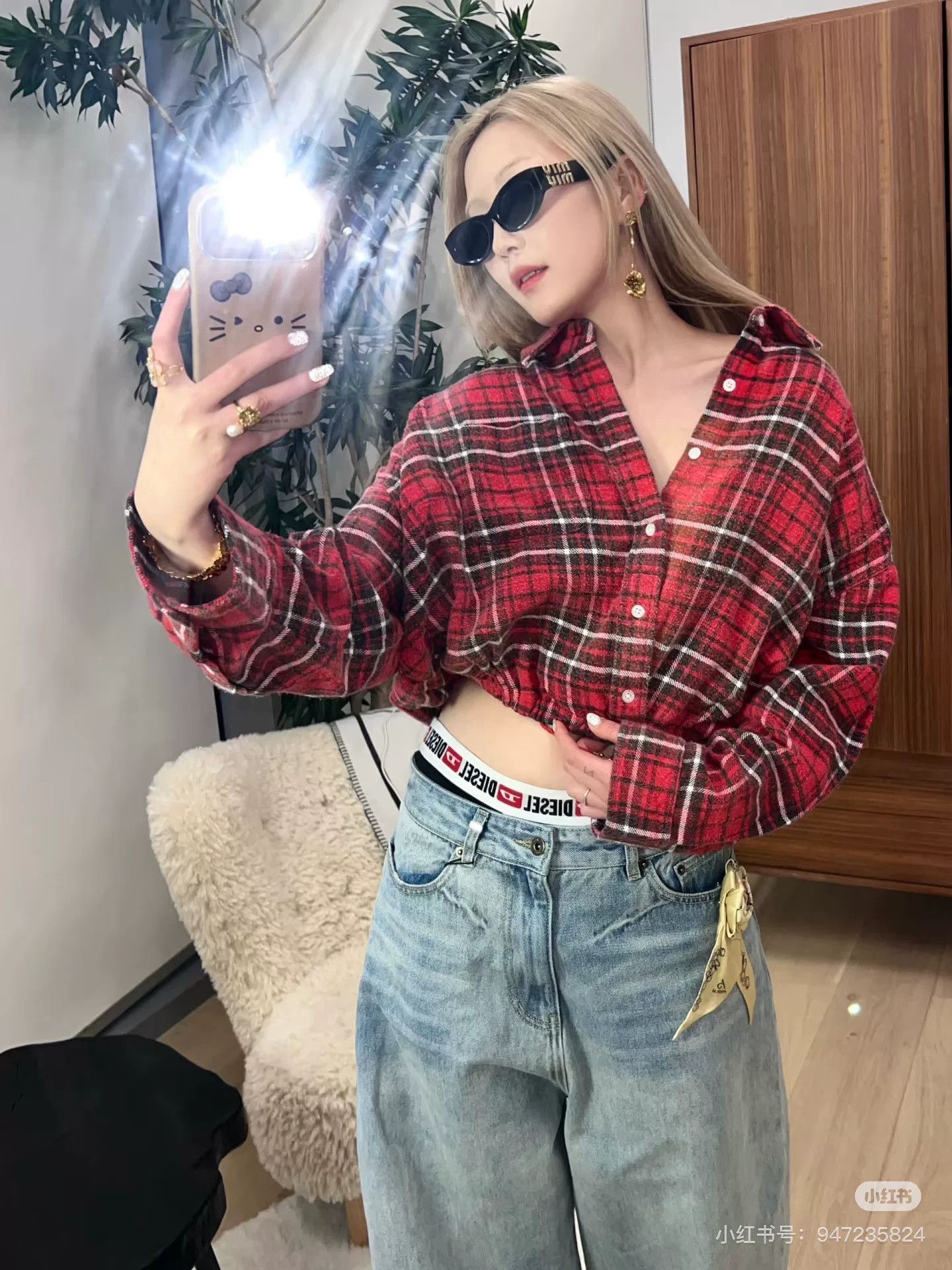 R13 R13 2025 Vintage Red Plaid Shirt Size US M / EU 48-50 / 2 - 2 Thumbnail