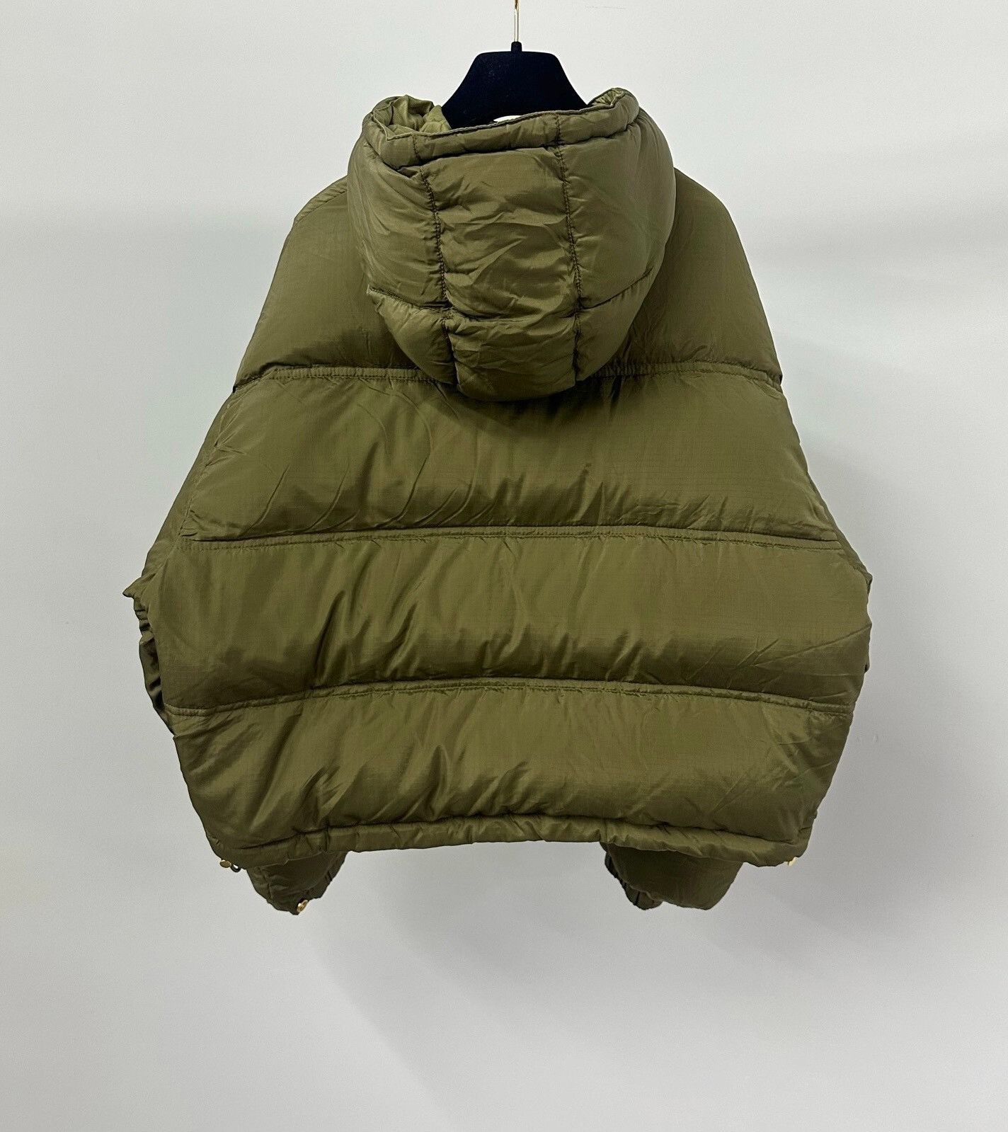 Celine Celine Olive Green Hooded Down Jacket Size S / US 4 / IT 40 - 2 Thumbnail
