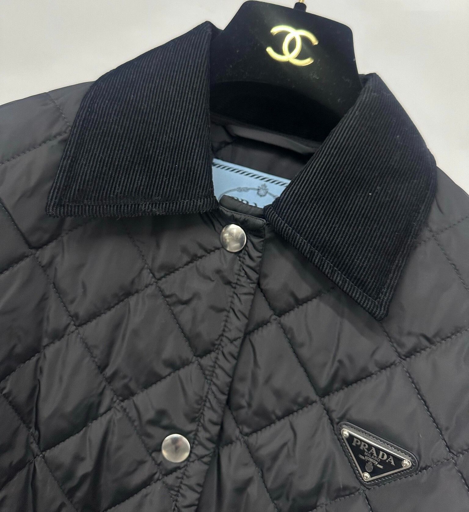Prada Prada Black Triangle Logo Quilted Jacket Size S / US 4 / IT 40 - 3 Thumbnail