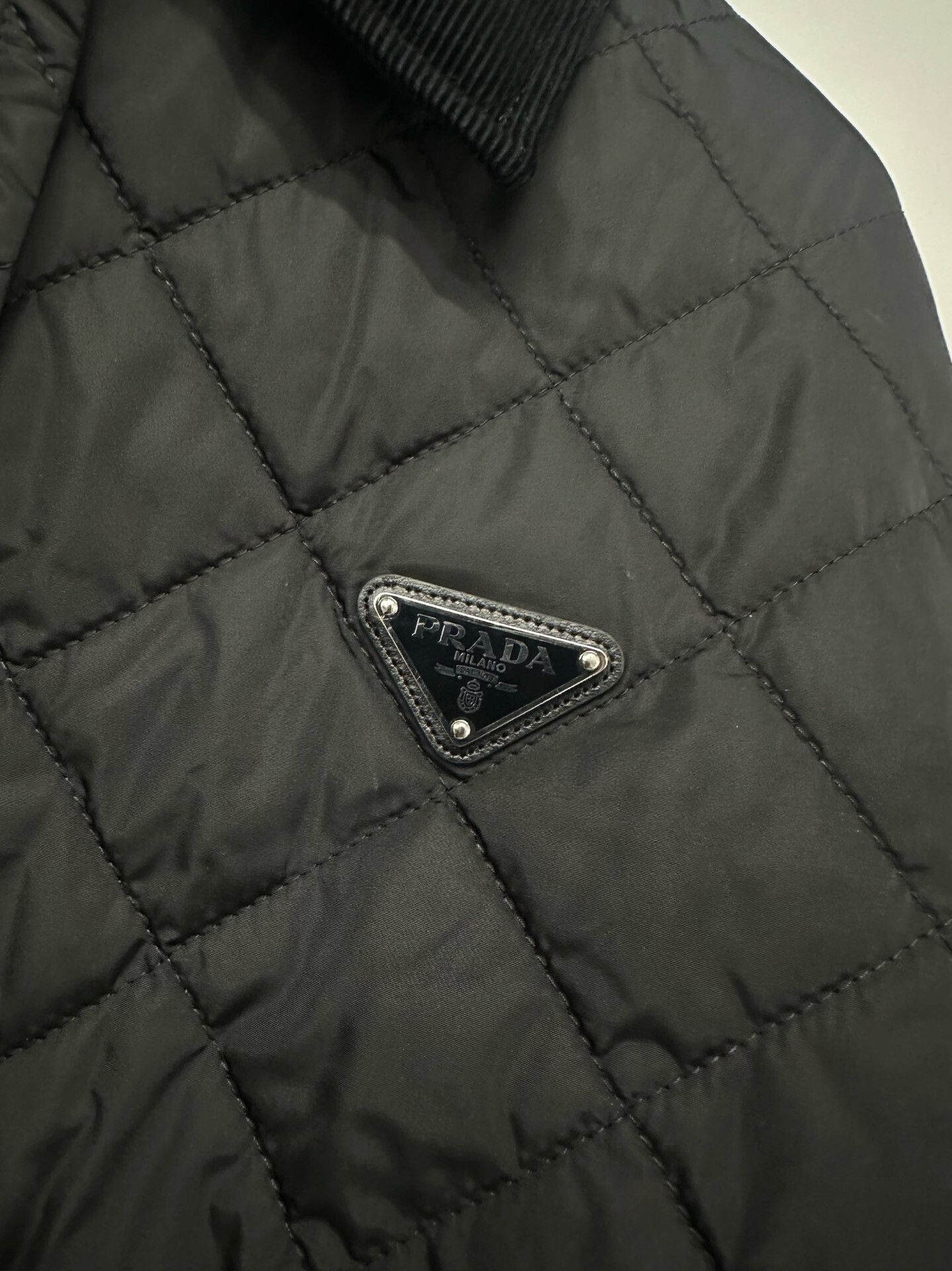 Prada Prada Black Triangle Logo Quilted Jacket Size S / US 4 / IT 40 - 4 Thumbnail