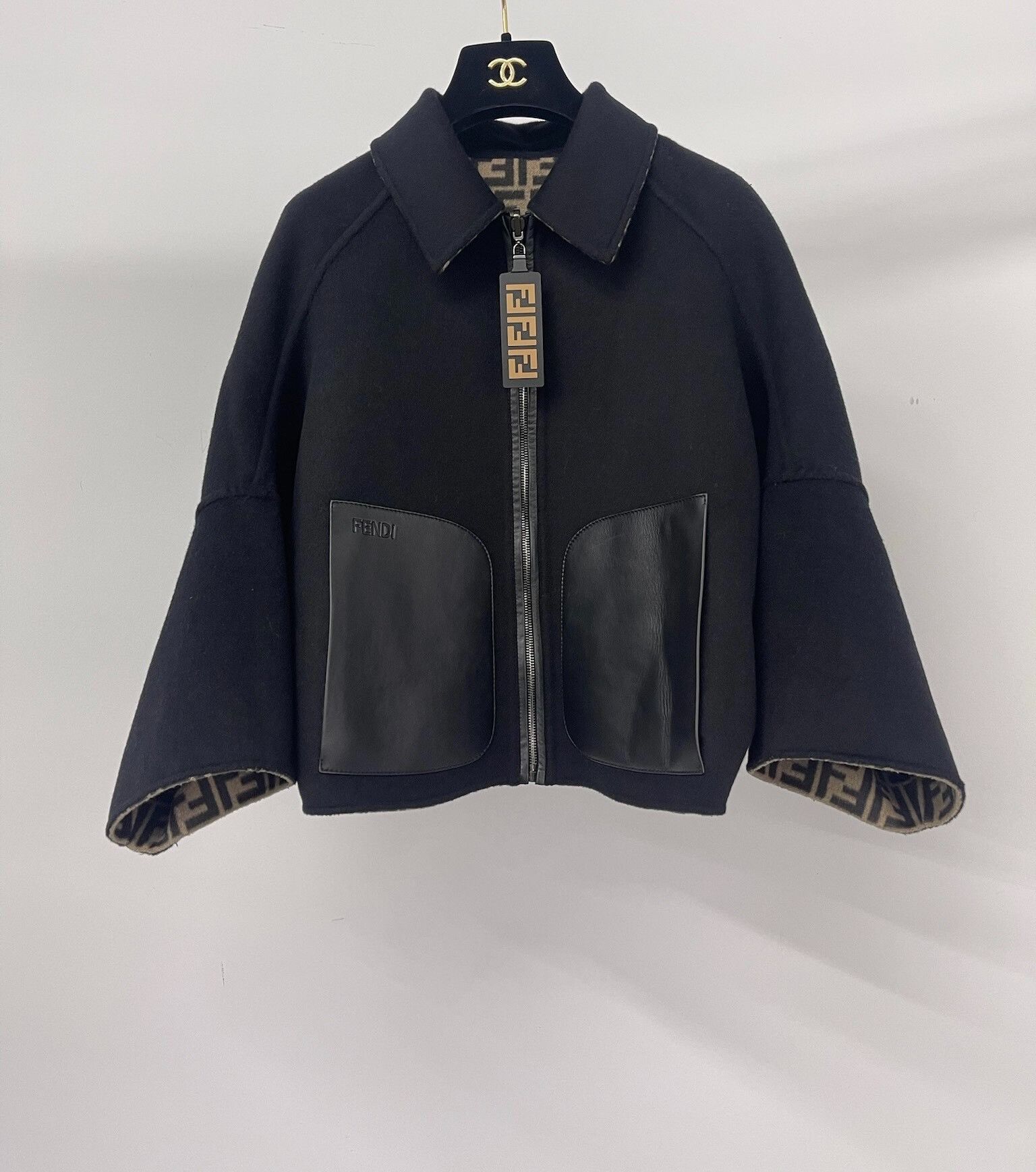 Fendi Fendi Reversible Batwing Wool Coat Size XS / US 0-2 / IT 36-38 - 3 Thumbnail