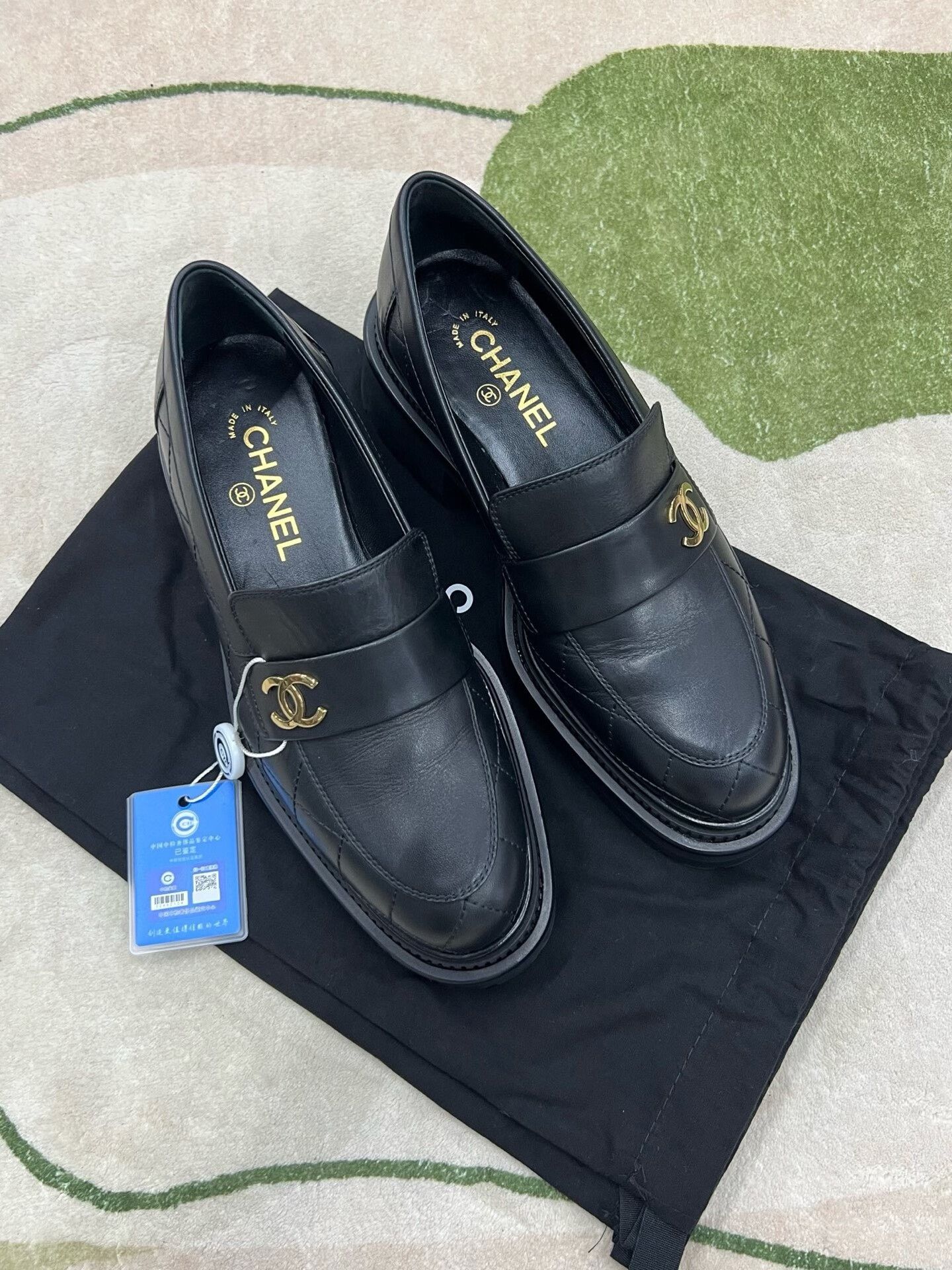 Chanel Chanel Black Quilted Platform Loafers Size US 7.5 / IT 37.5 - 2 Thumbnail